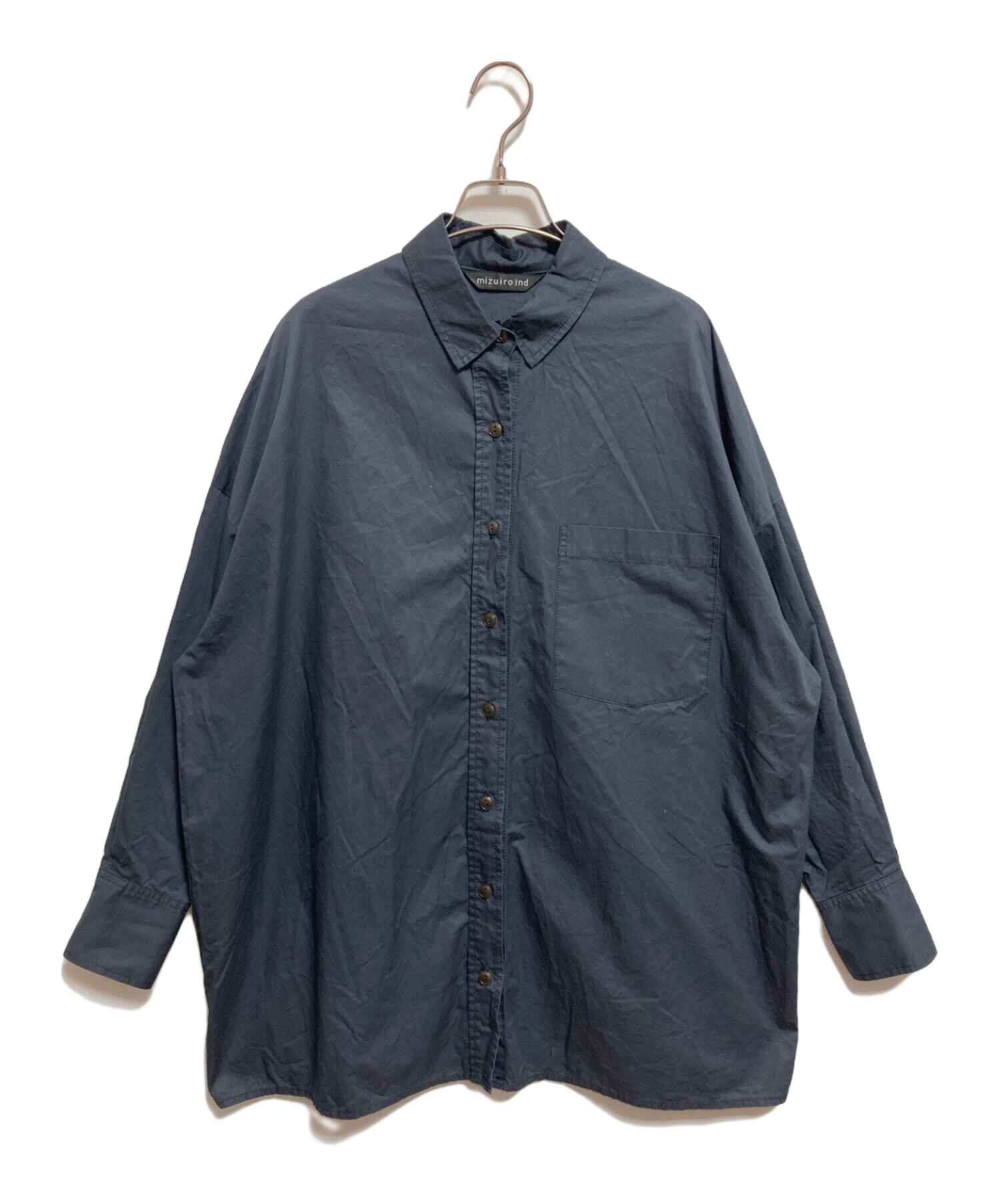 中古・古着通販】mizuiro-ind (ミズイロインド) ワイドシャツ グレー 
