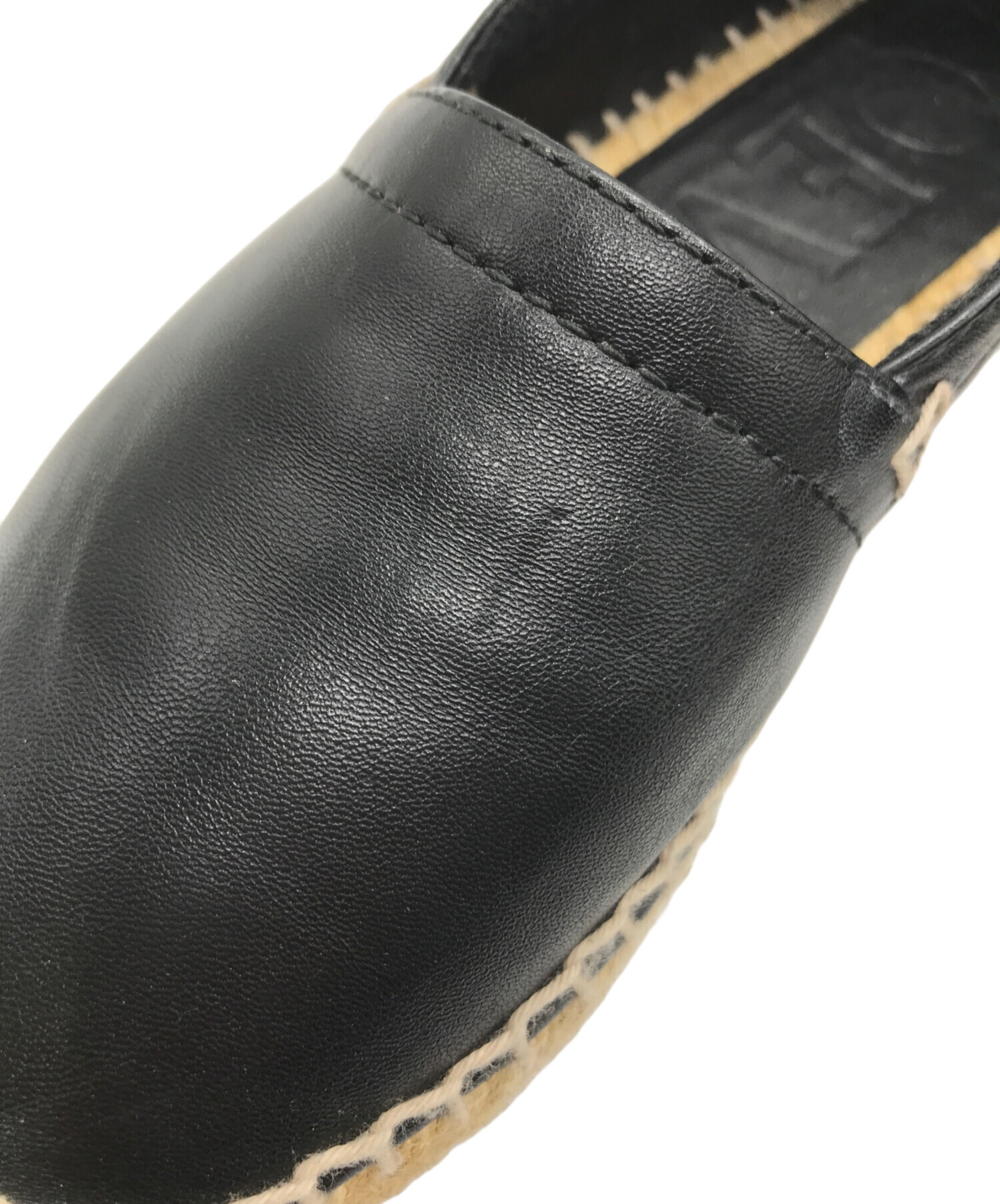 中古・古着通販】LOEWE (ロエベ) エスパドリーユ ブラック×ベージュ