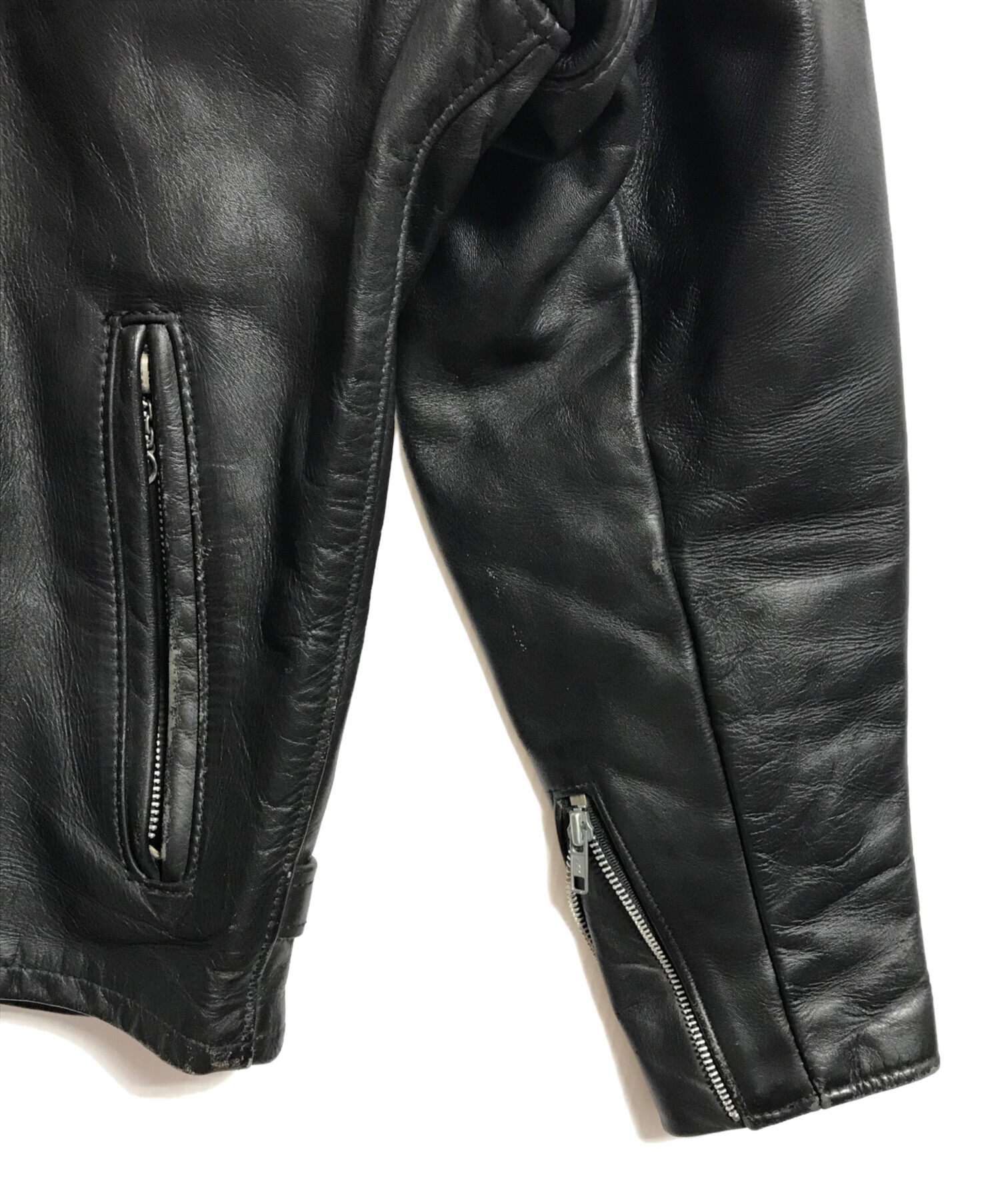 Schott シングルライダースジャケット ブラック 38 Schott(ショット) シングルライダースジャケット ブラック