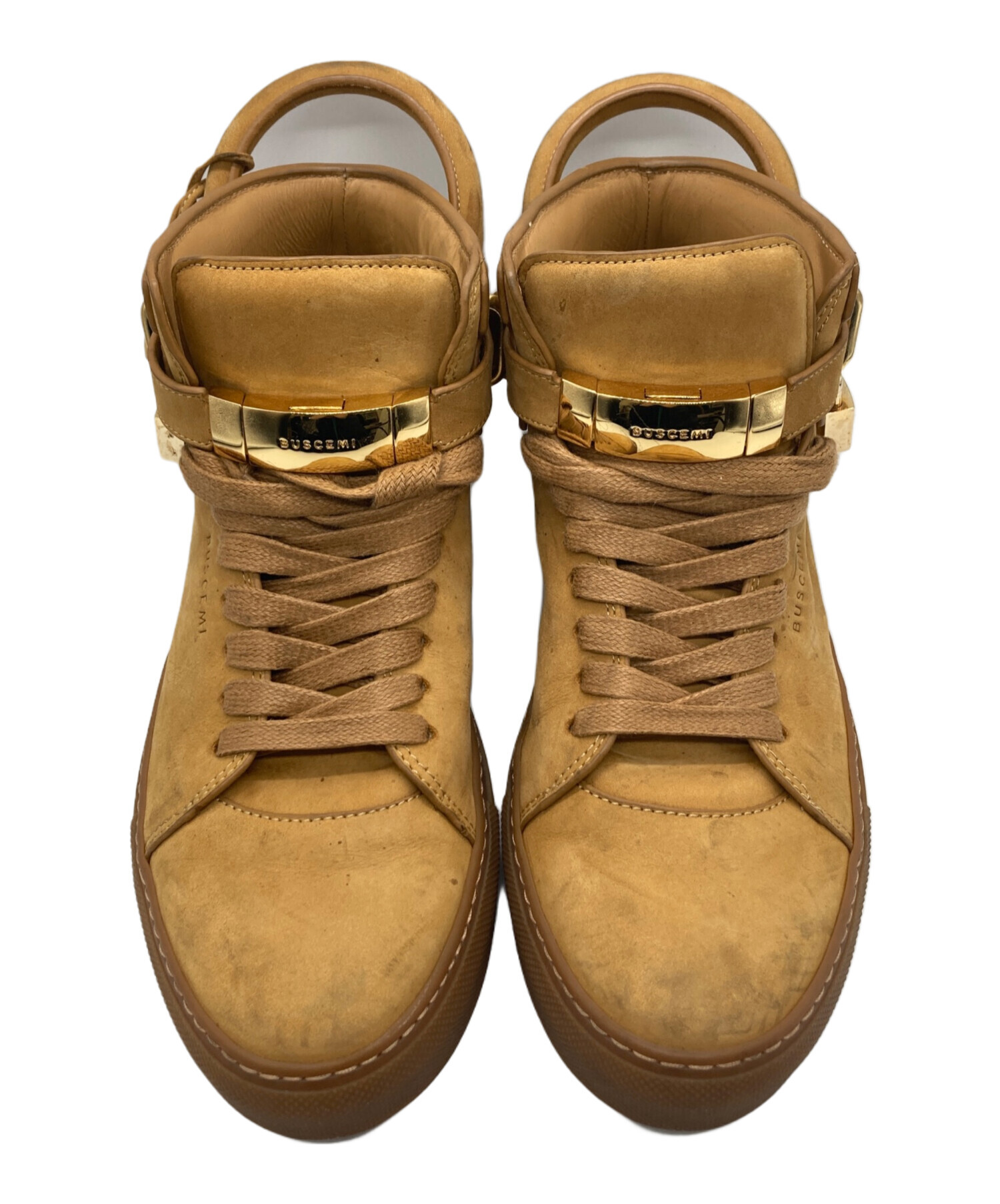 中古・古着通販】BUSCEMI (ブシェミ) ハイカットスニーカー ベージュ