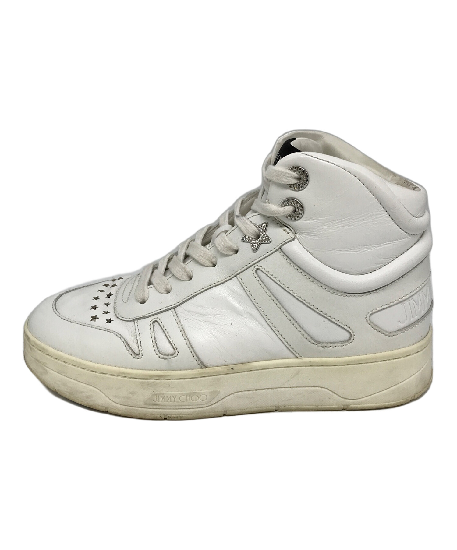JIMMY CHOO靴ハイカット JIMMY CHOO ジミーチュウ スタッズ ハイカットスニーカー シューズ 36