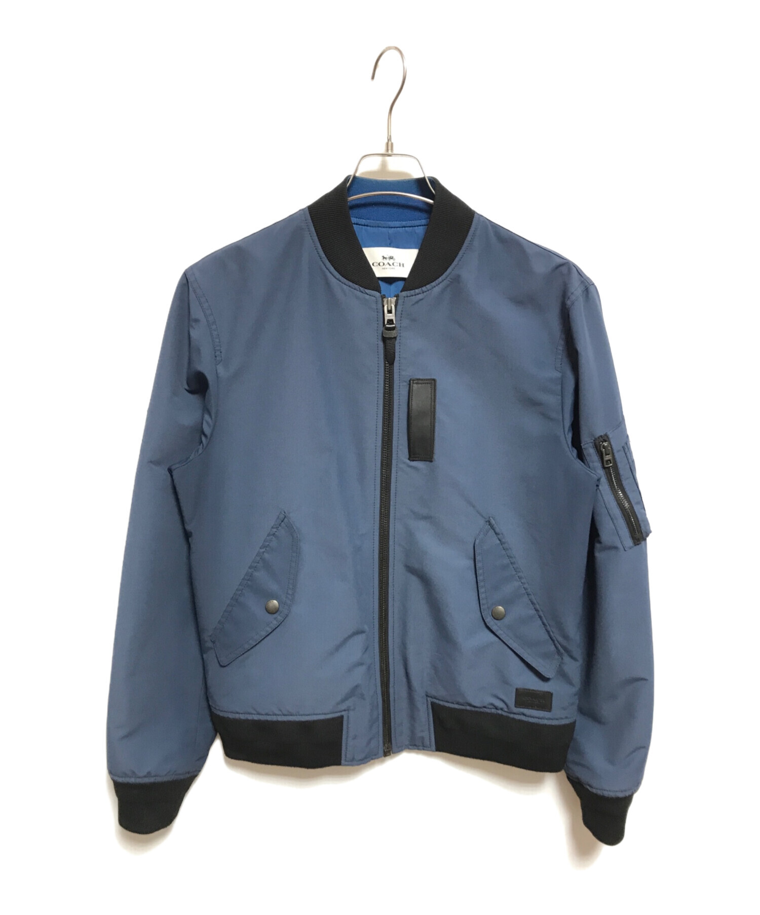 中古・古着通販】COACH (コーチ) ジップブルゾン ネイビー サイズ:S 