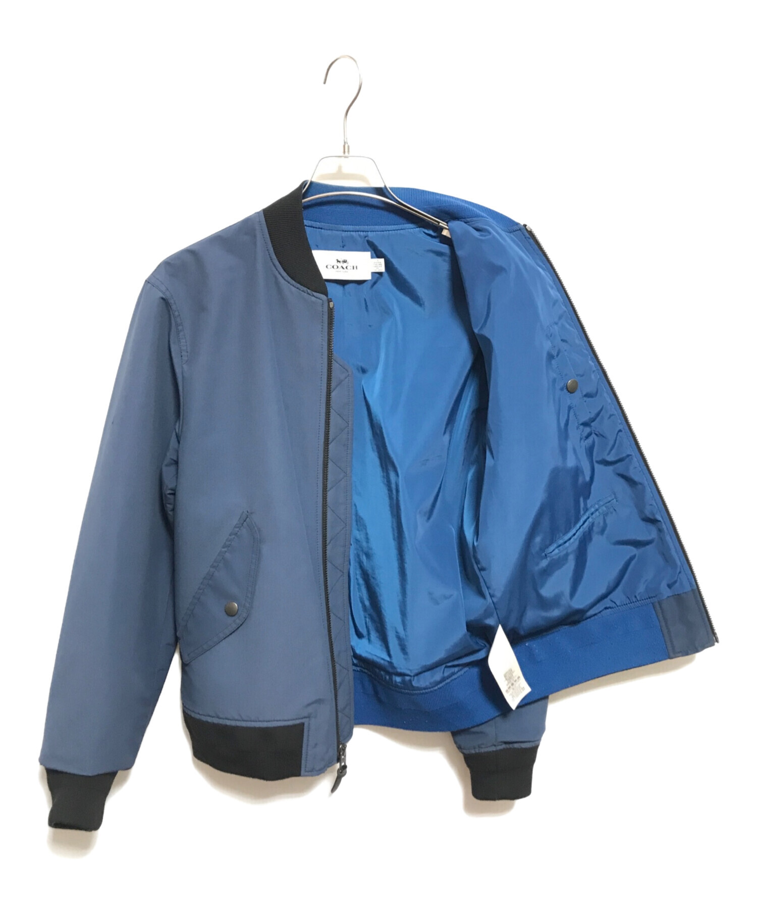 中古・古着通販】COACH (コーチ) ジップブルゾン ネイビー サイズ:S 