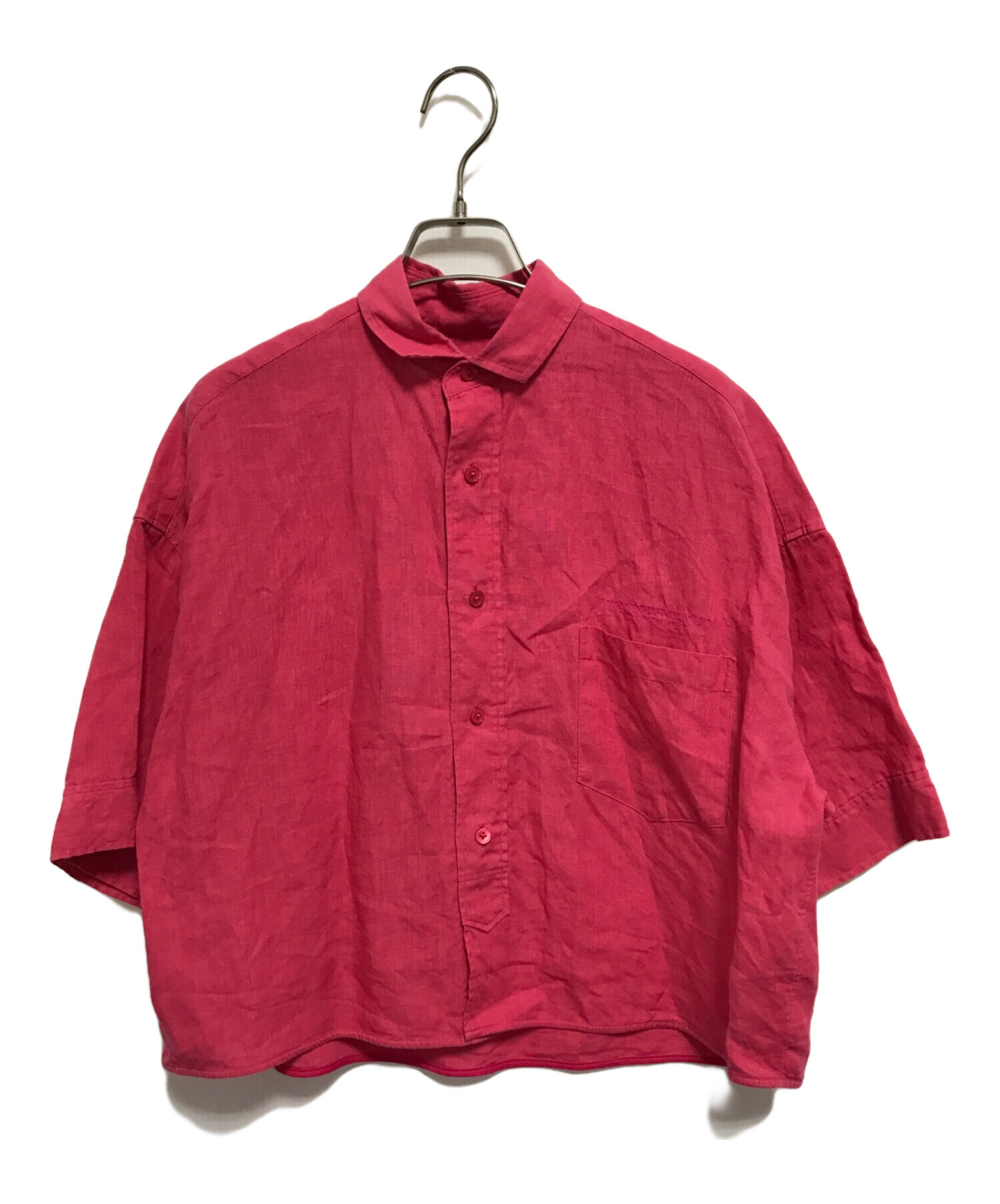 TICCA / ティッカ 別注リネン半袖エンブロイダイリーシャツ