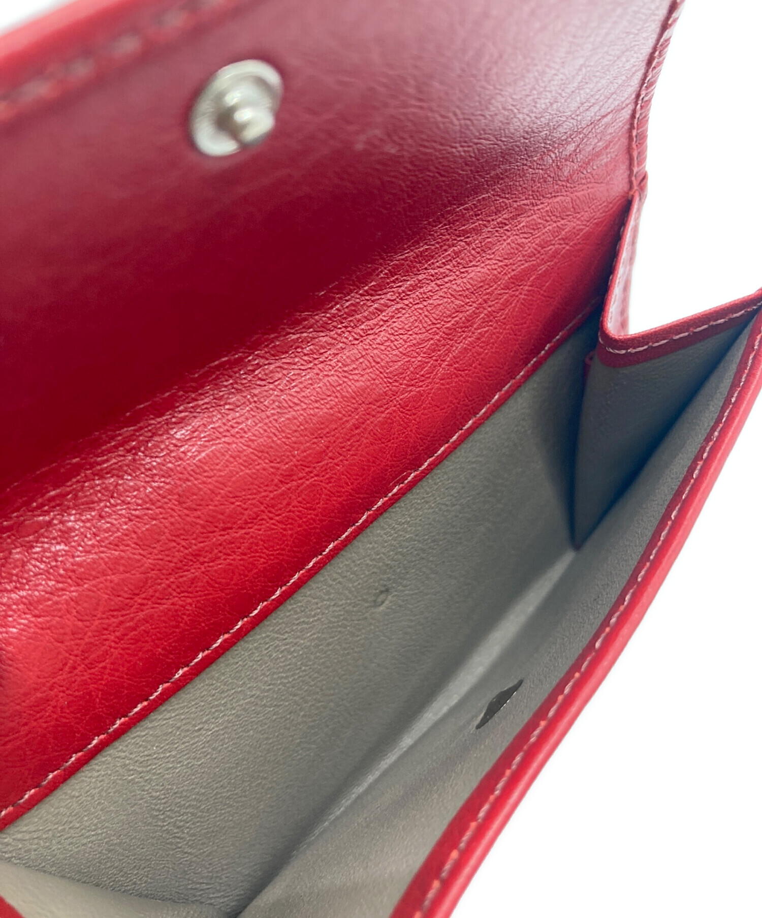 中古・古着通販】HIROFU (ヒロフ) 2つ折り財布 レッド 未使用品