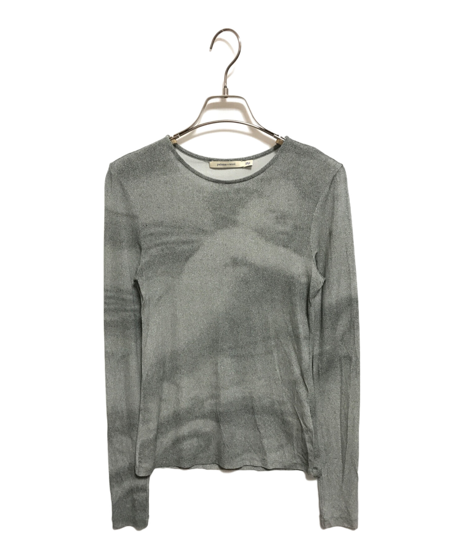 中古・古着通販】Paloma (パロマ) プリントカットソー グレー サイズ:S  