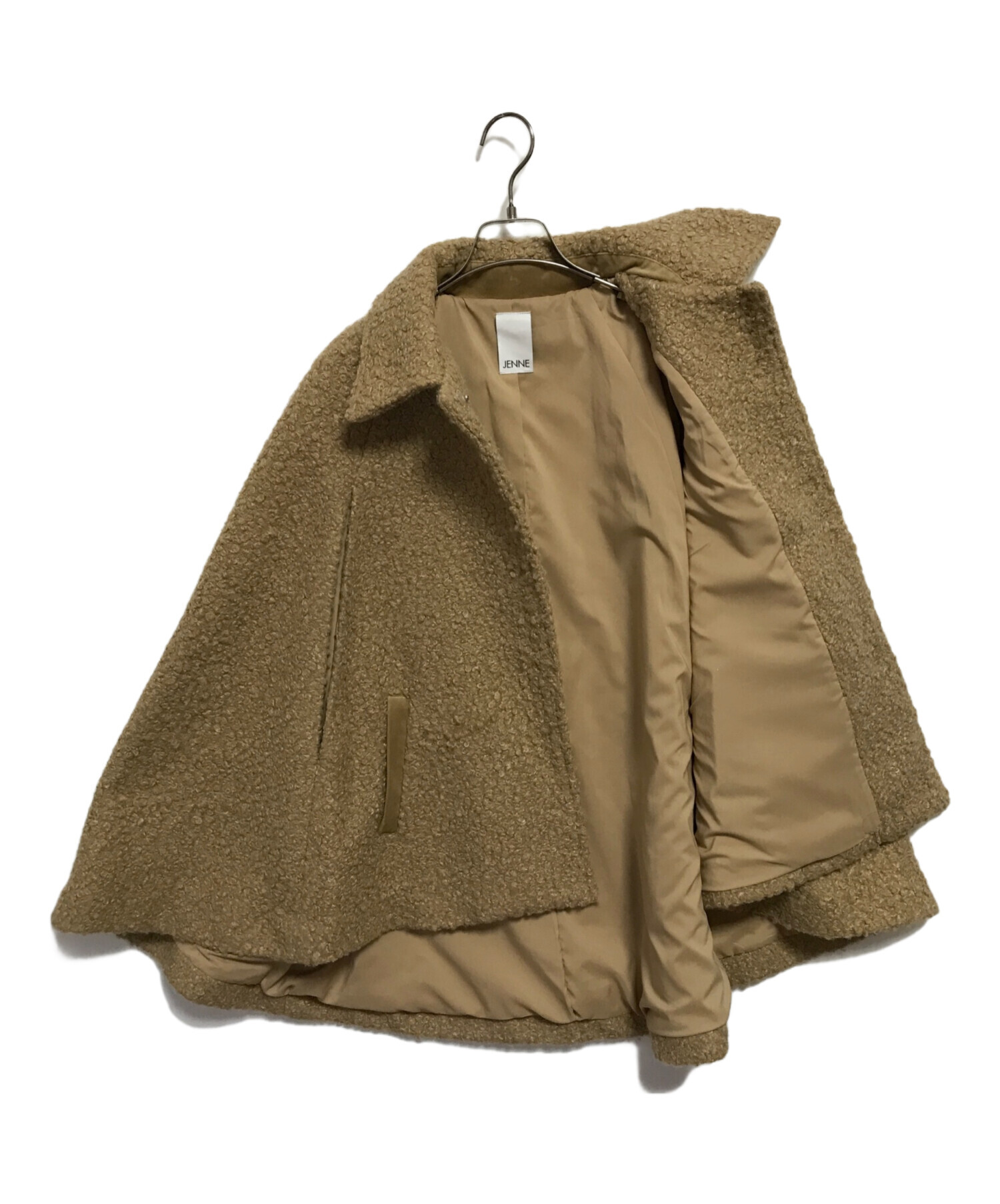 中古・古着通販】JENNE (ジェンヌ) プードルケープコート ベージュ