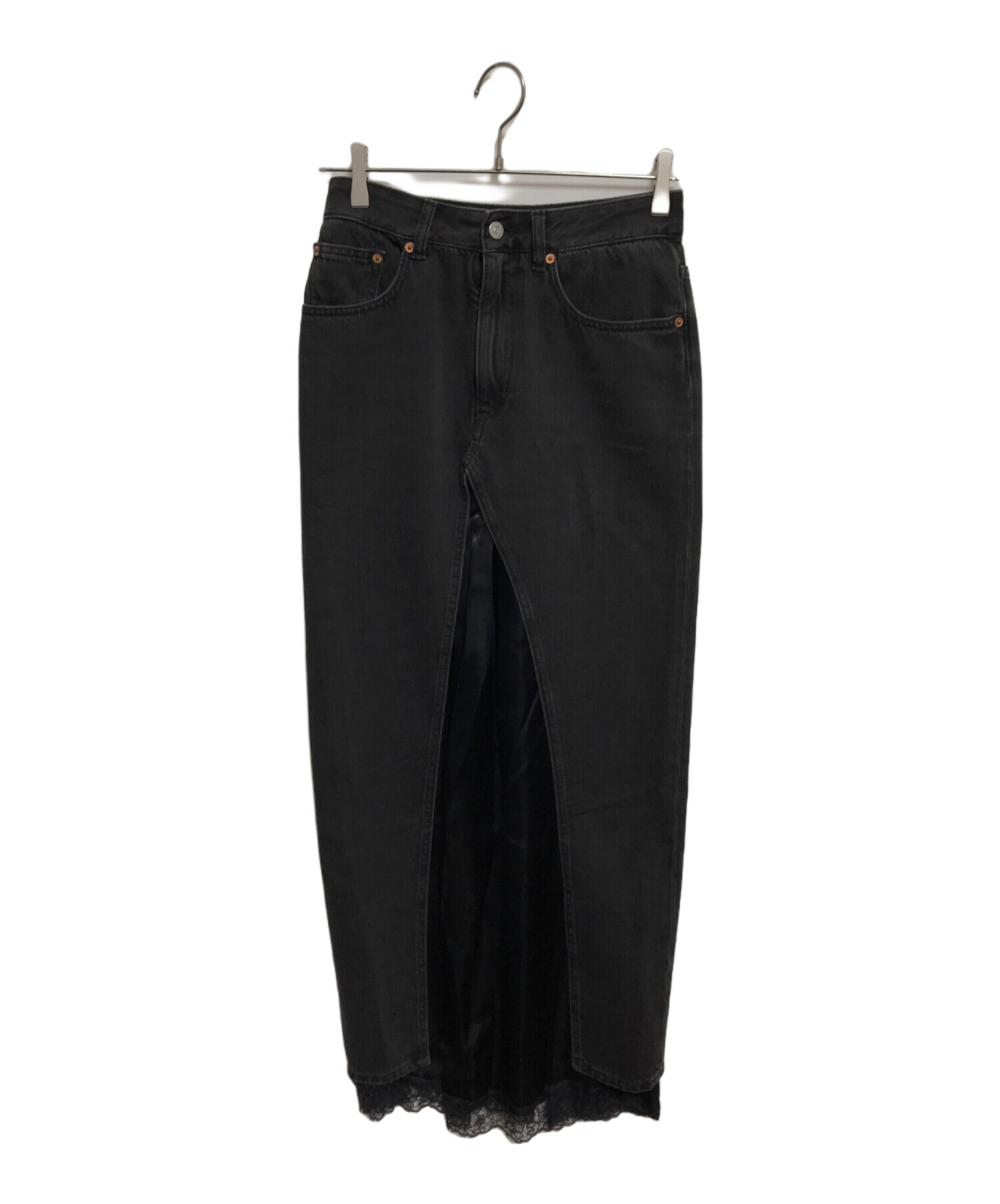 MM6 エムエム6 スカート デニム デニムスカート ブラックデニム サイズ36 MM6 エムエム6 スカート デニム デニムスカート ブラックデニム サイズ36