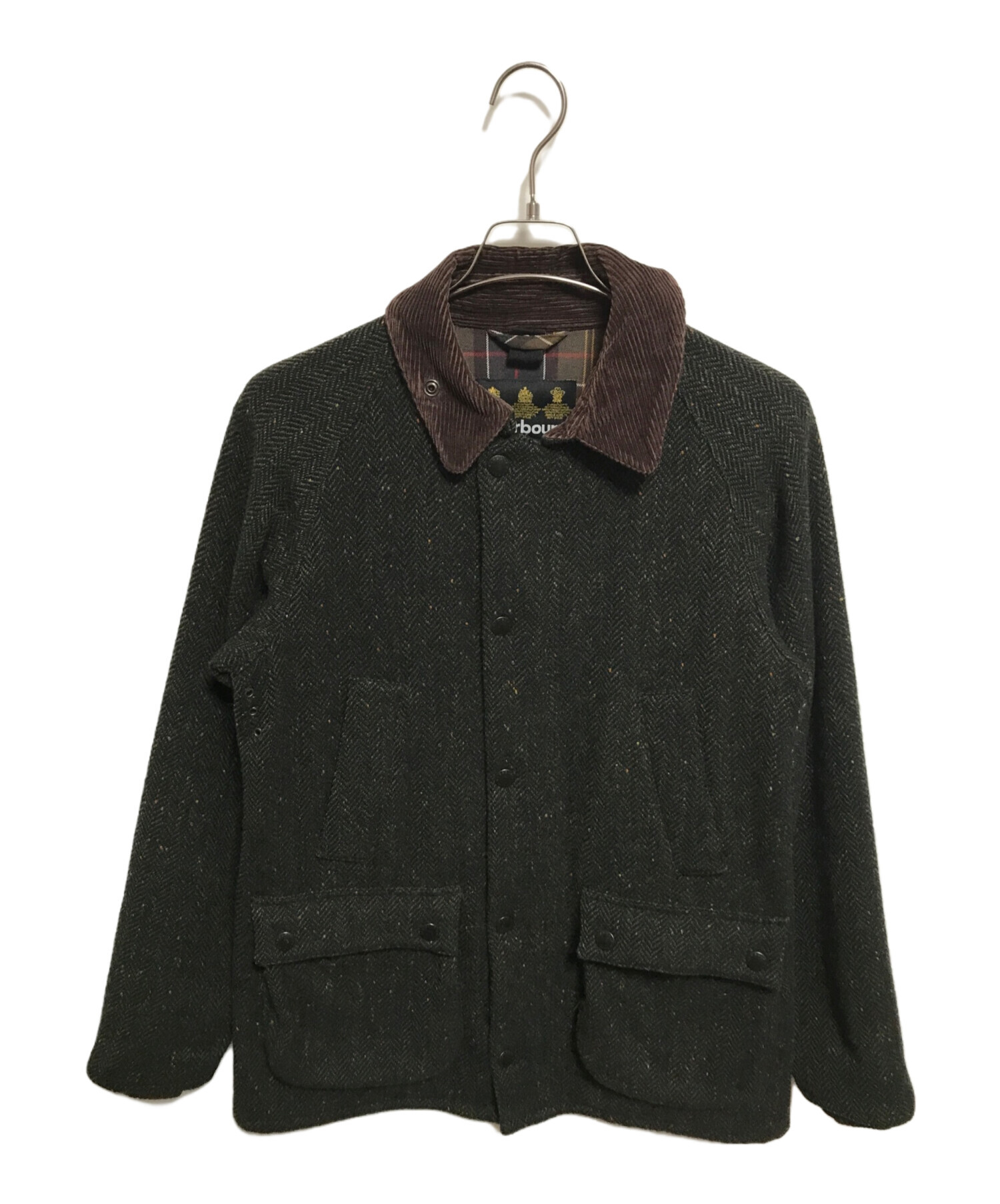 Barbour ダークグリーン ジャケット 38 中古・古着通販】Barbour (バブアー) ツイードジャケット グリーン