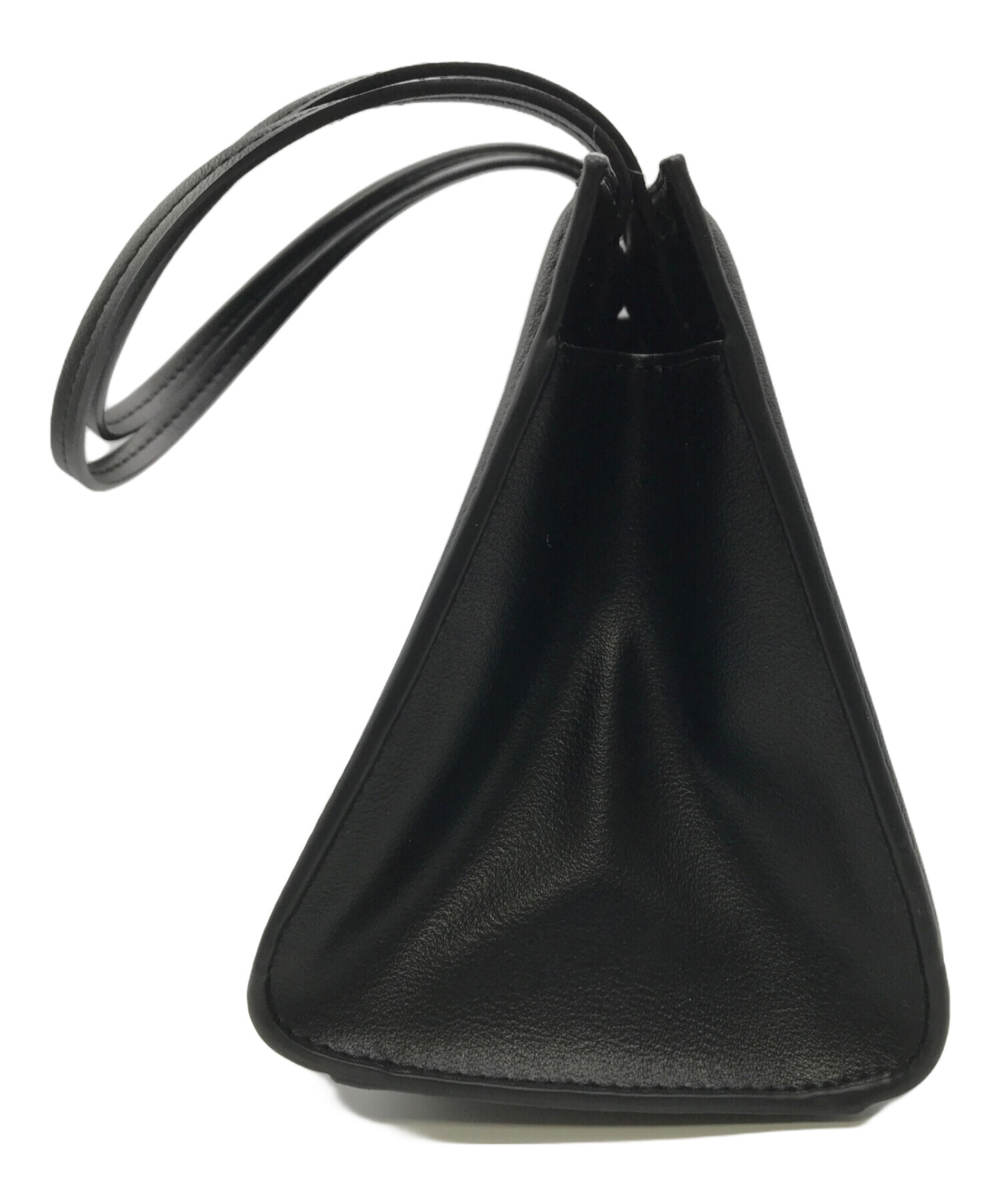 中古・古着通販】MIESROHE (ミースロエ) SQUARE LEATHER BAG ブラック 