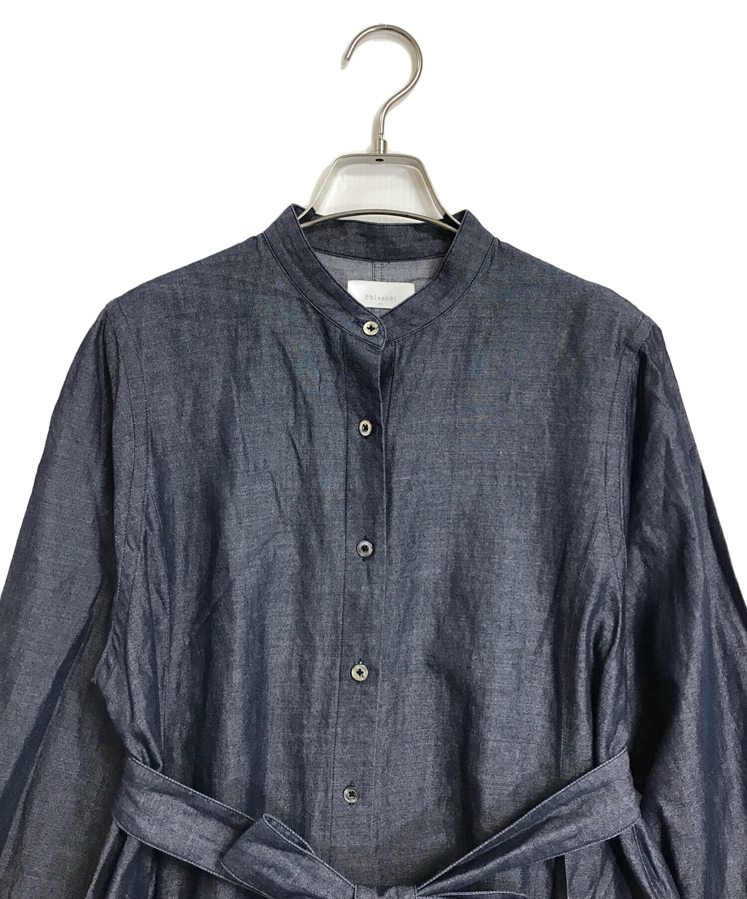 中古・古着通販】Phlannel (フランネル) シャツワンピース ネイビー 