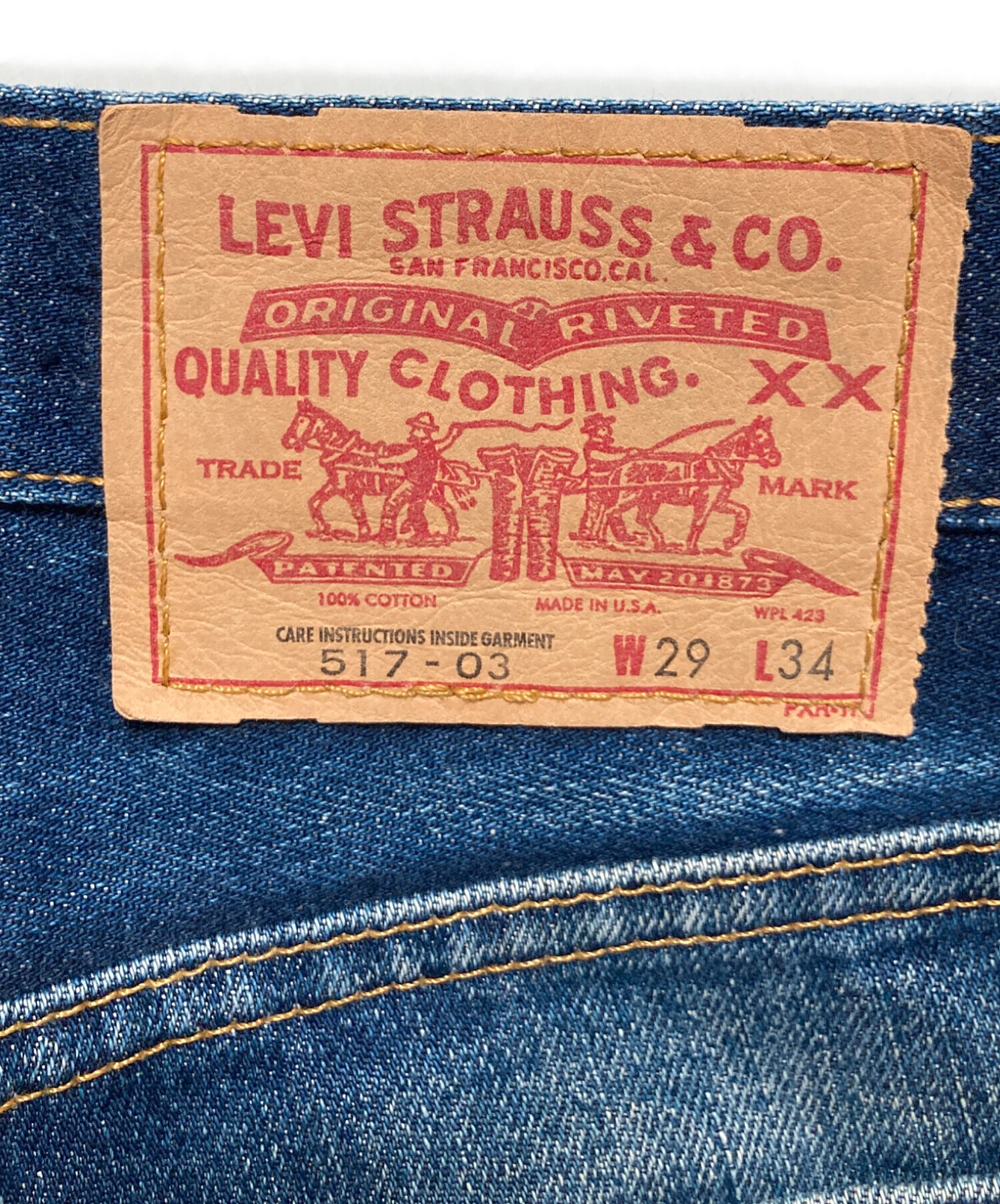 ■リーバイス LEVI'S 517-03 w33【USED】送料無料!! 中古・古着通販】LEVI'S (リーバイス) 517-03デニムパンツ インディゴ