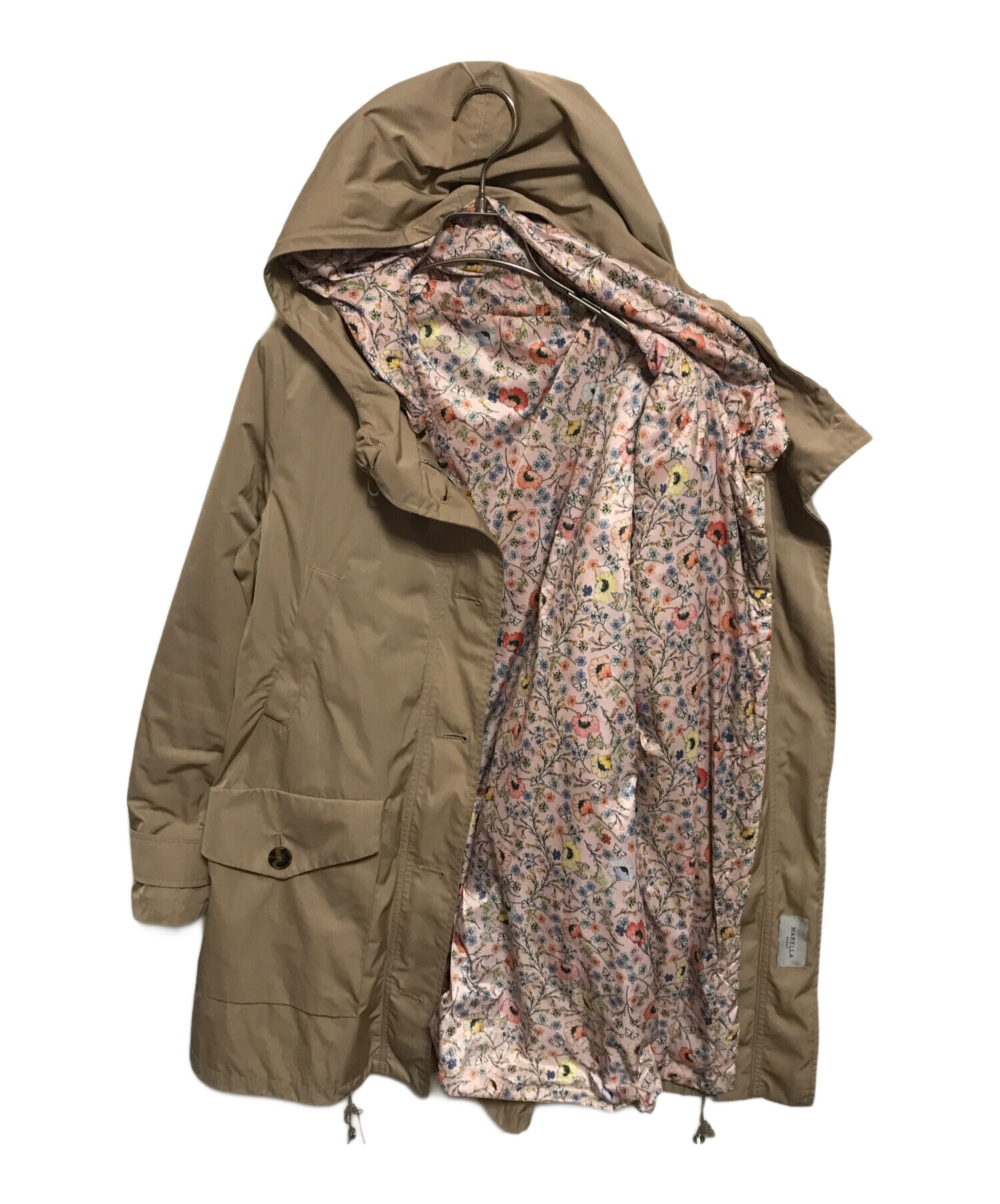 中古・古着通販】MARELLA (マレーラ) フーデッドコート ベージュ 