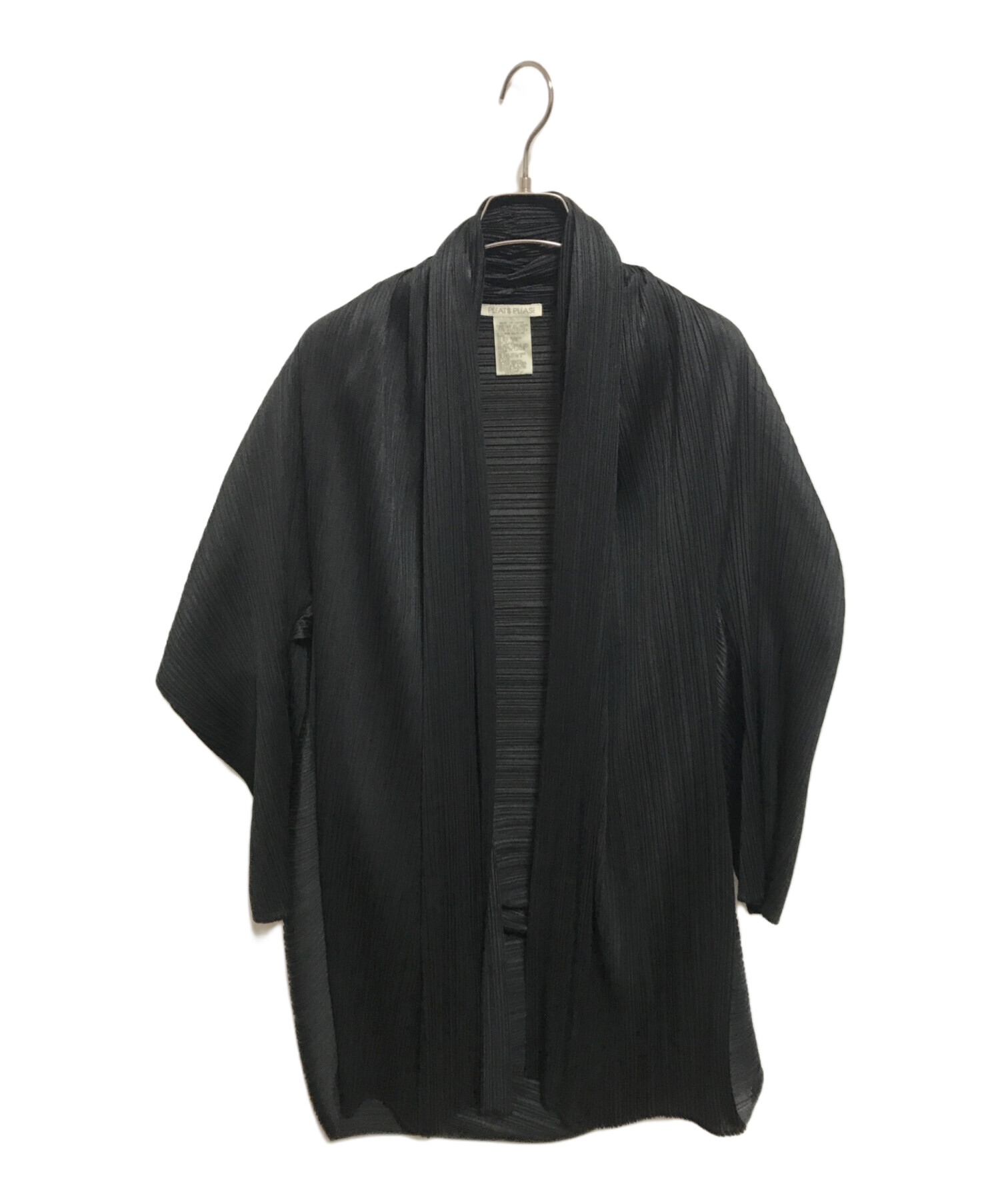 プリーツプリーズ イッセイミヤケ 黒 長袖カーディガン プリーツ