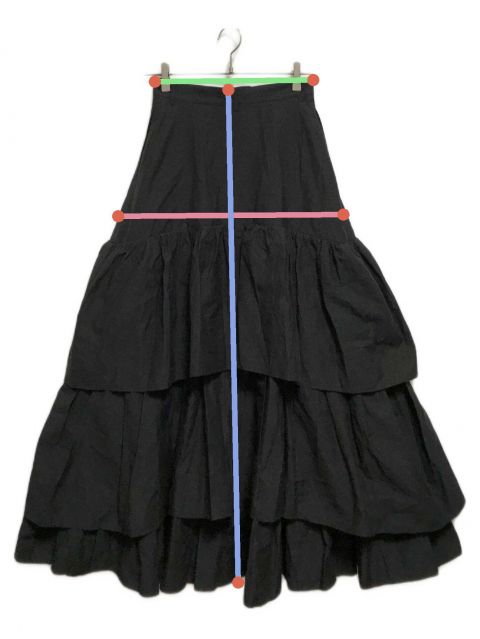 中古・古着通販】CLANE (クラネ) VOLUME FRILL SKIRT ブラック サイズ