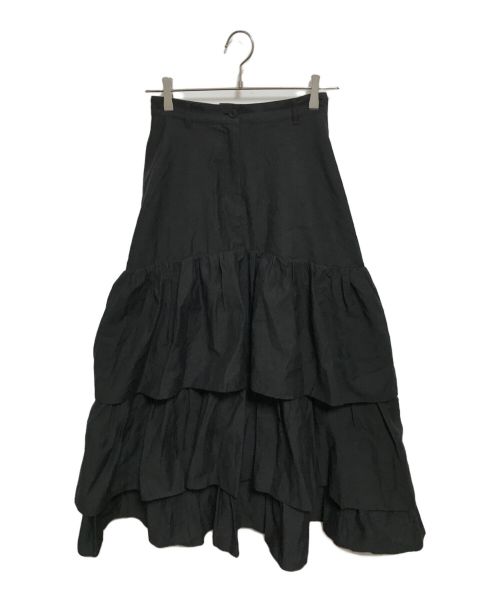 新品　完売　CLANE クラネ　VOLUME FRILL SKIRT 中古・古着通販】CLANE (クラネ) VOLUME FRILL SKIRT ブラック サイズ
