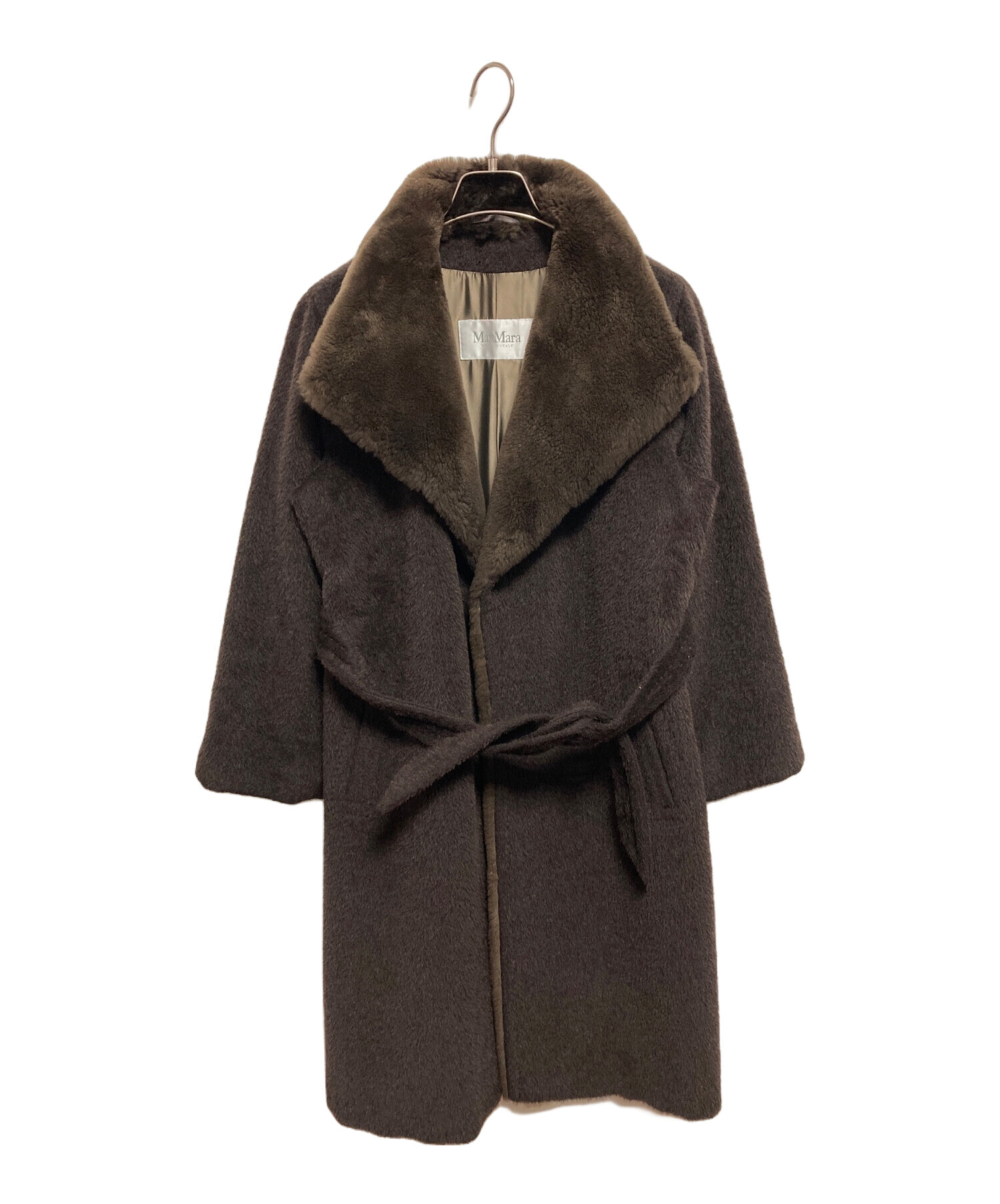 中古・古着通販】MaxMara (マックスマーラ) アルパカ混コート ブラウン 