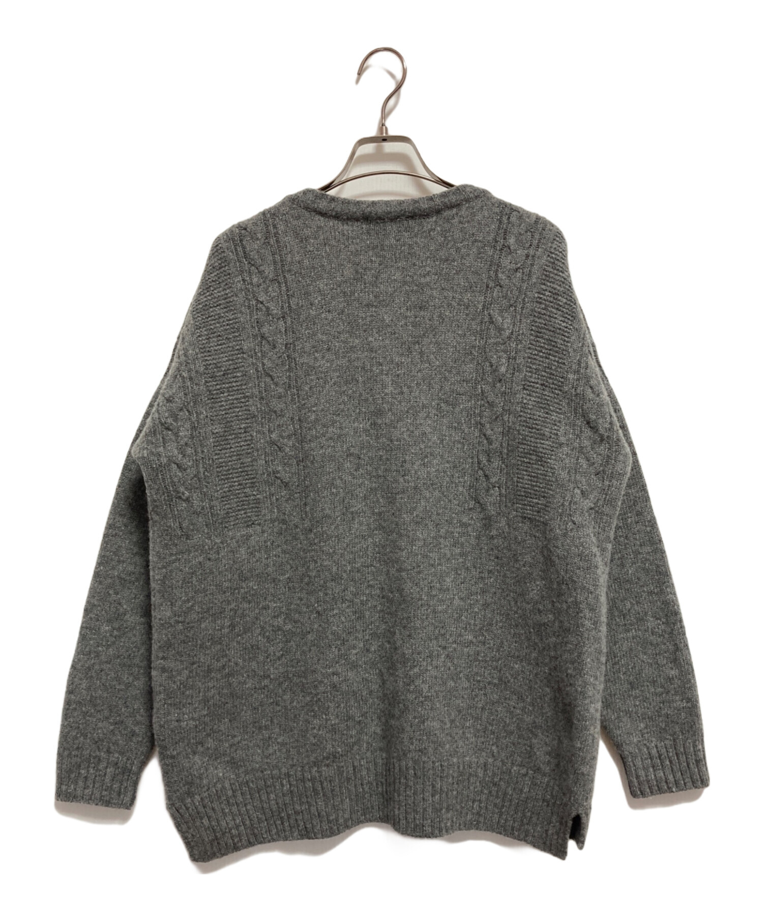 【未使用】ウール混　カーディガン　ダークグレー　M 中古・古着通販】ANOTHER OFFICE (アナザーオフィス) ウール混
