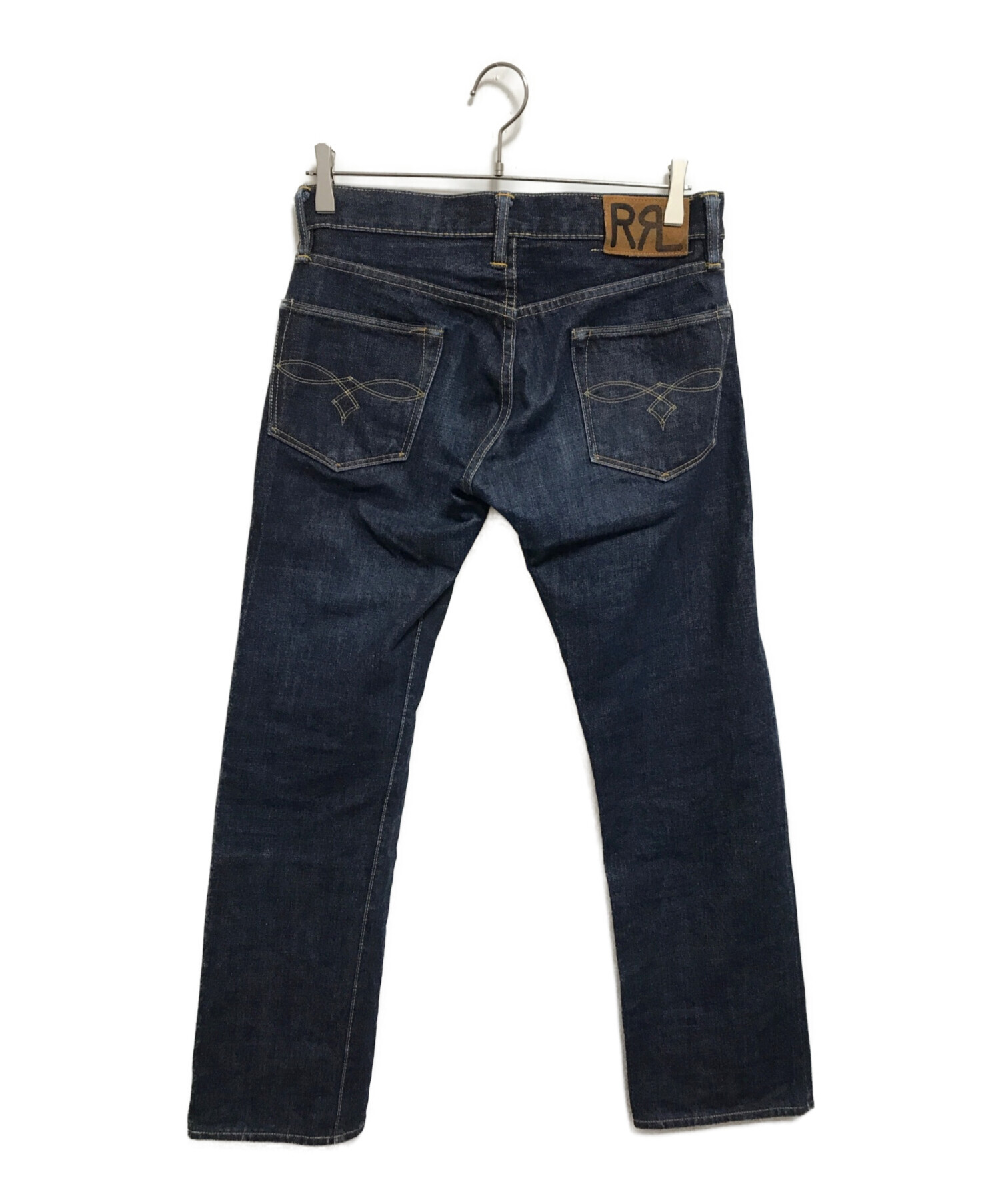 ダブルアールエル RRL インディゴ側章入りパンツ L 中古・古着通販】RRL (ダブルアールエル) デニムパンツ インディゴ