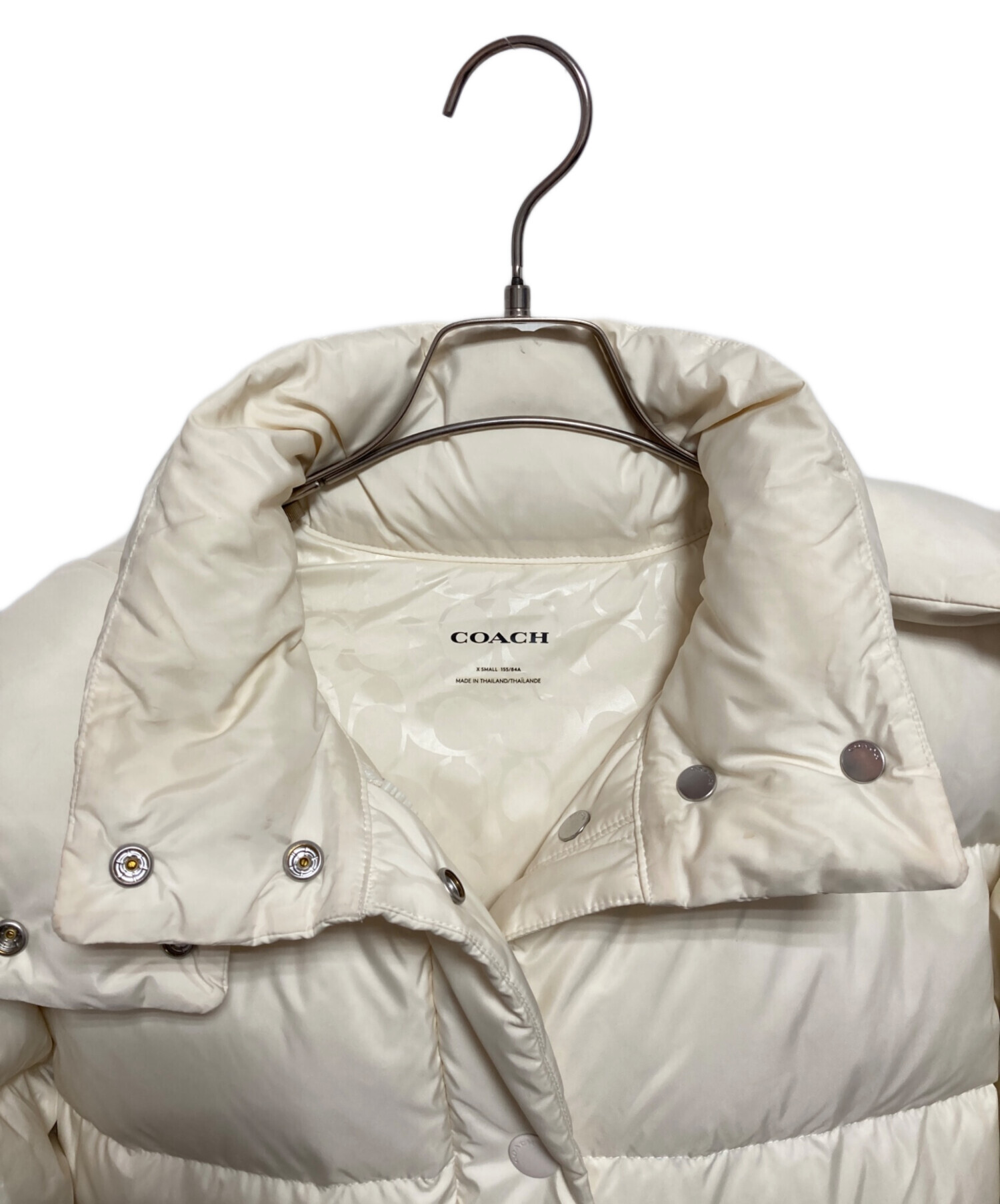 中古・古着通販】COACH (コーチ) ダウンコート アイボリー サイズ:XS