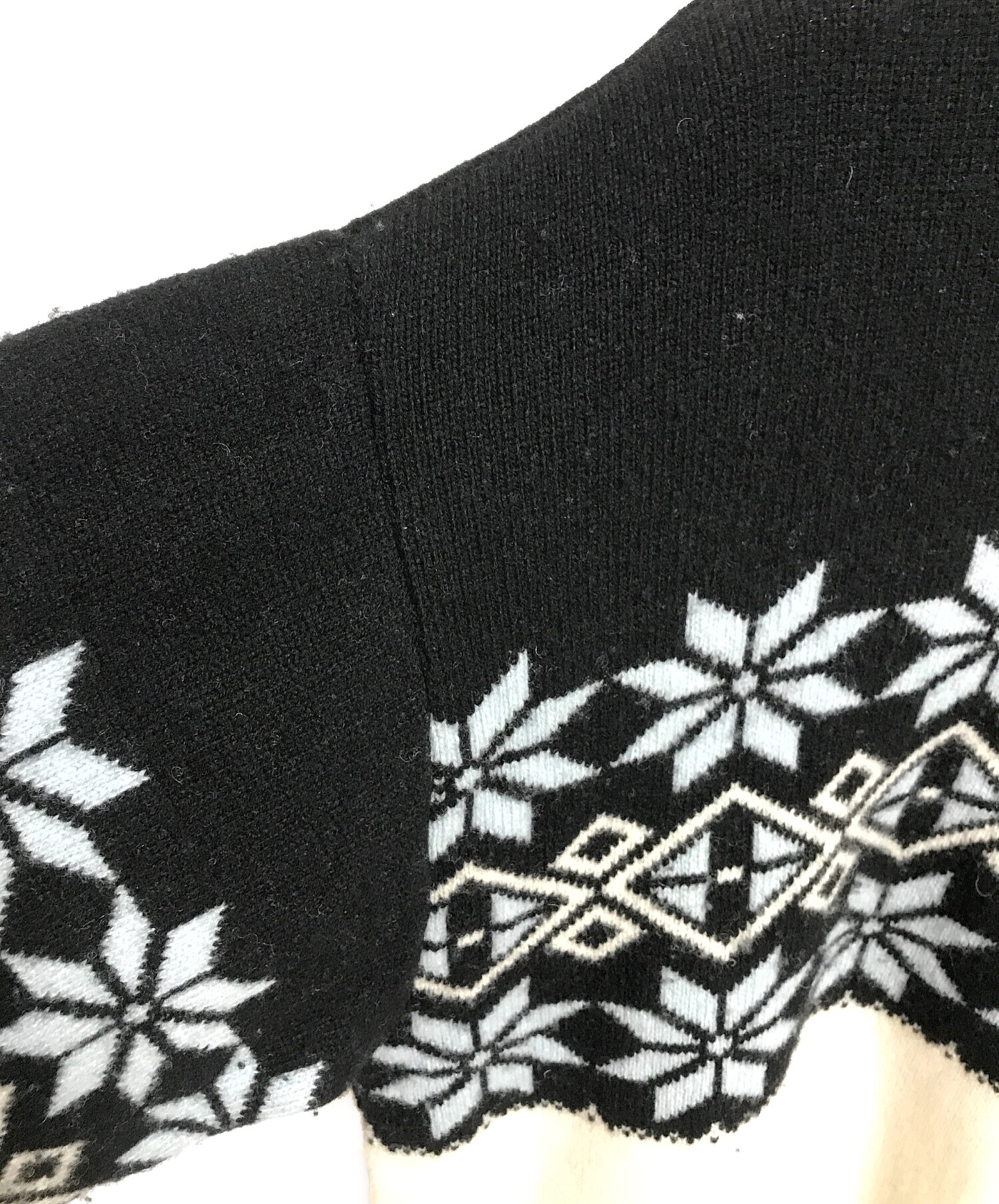 中古・古着通販】SEQUEL (シークエル) NORDIC CREW NECK KNIT ホワイト 