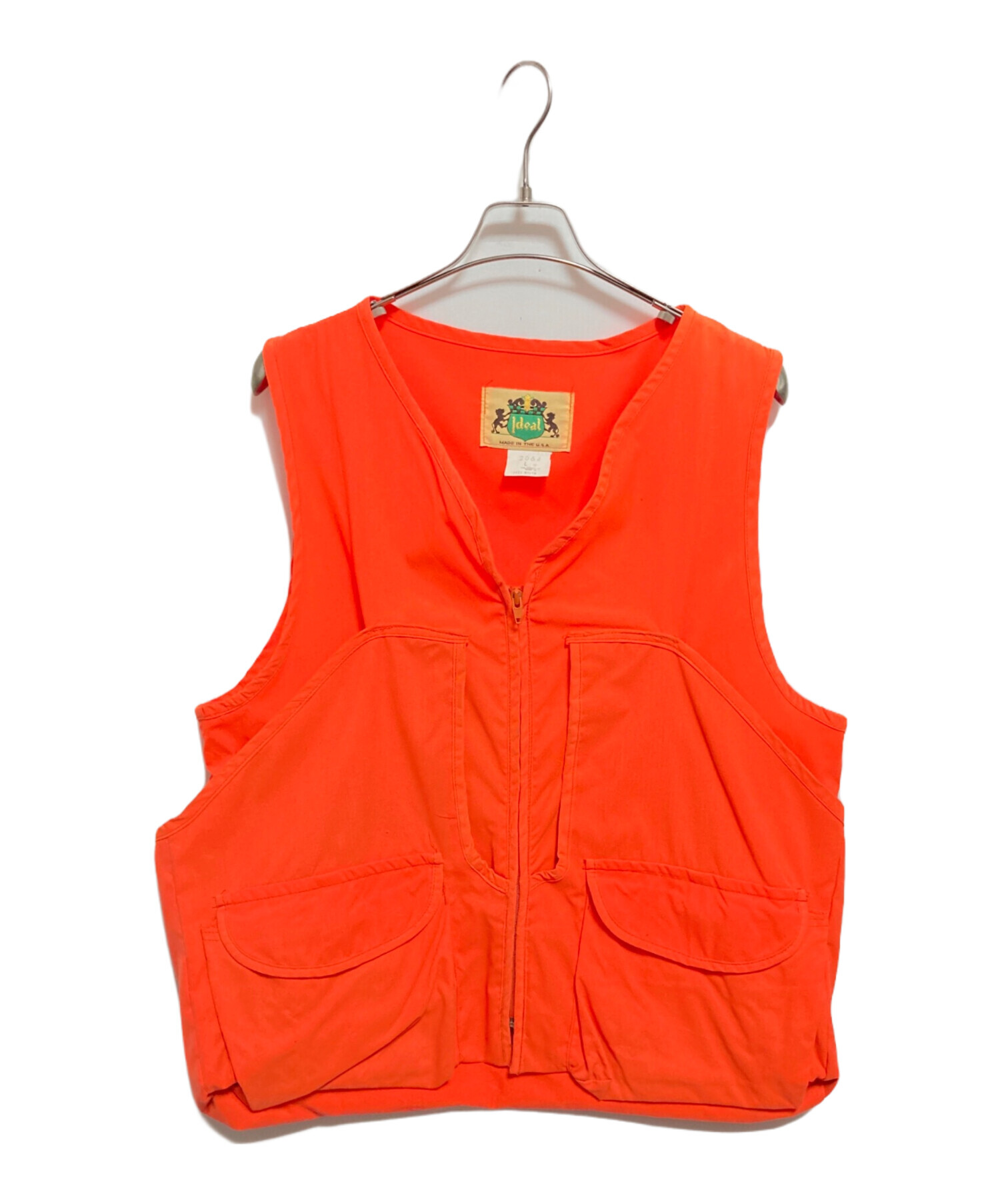 中古・古着通販】Ideal (イデアル) ハンティングベスト オレンジ