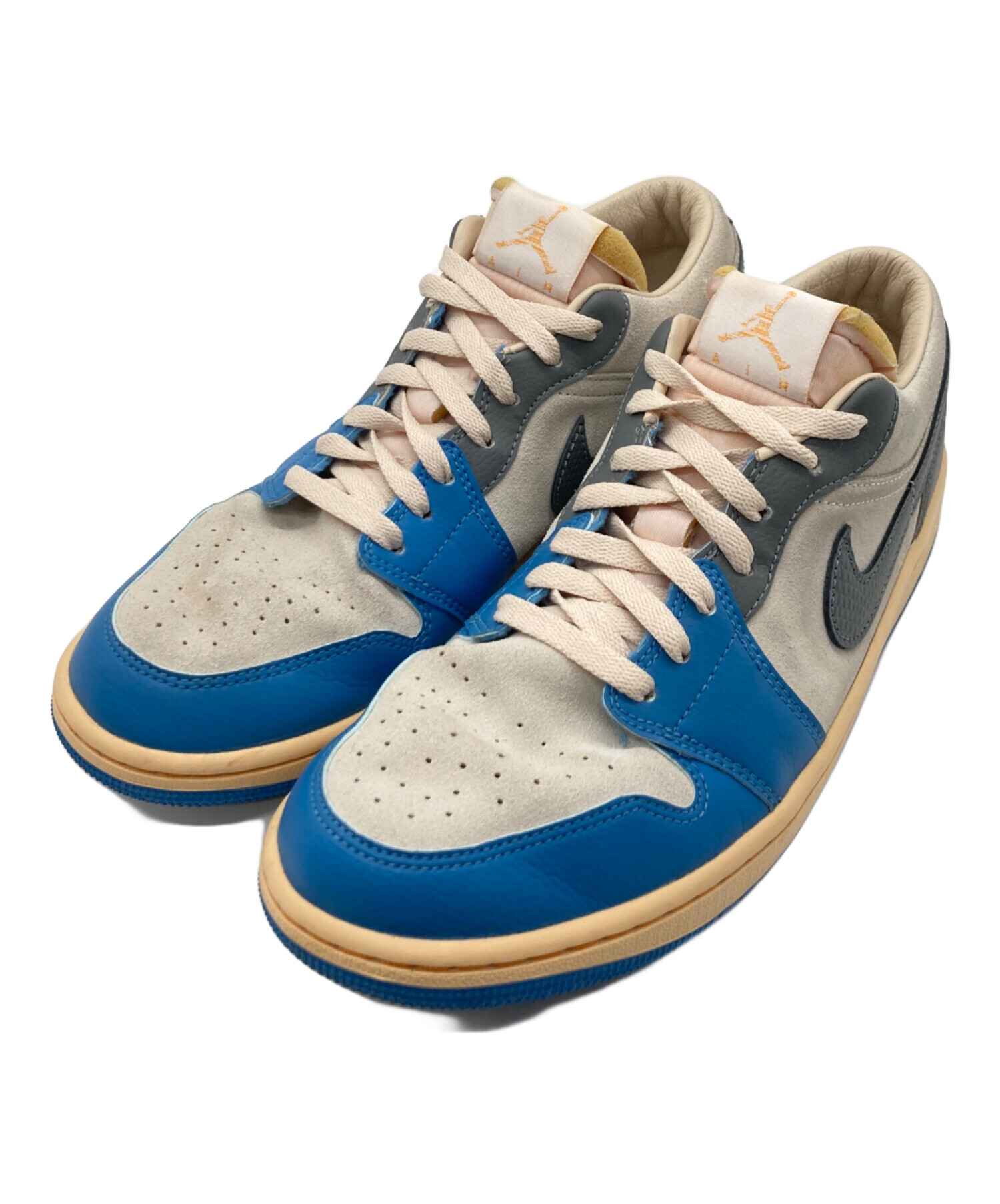 中古・古着通販】NIKE (ナイキ) AIR JORDAN 1 LOW SE グレー×ブルー 
