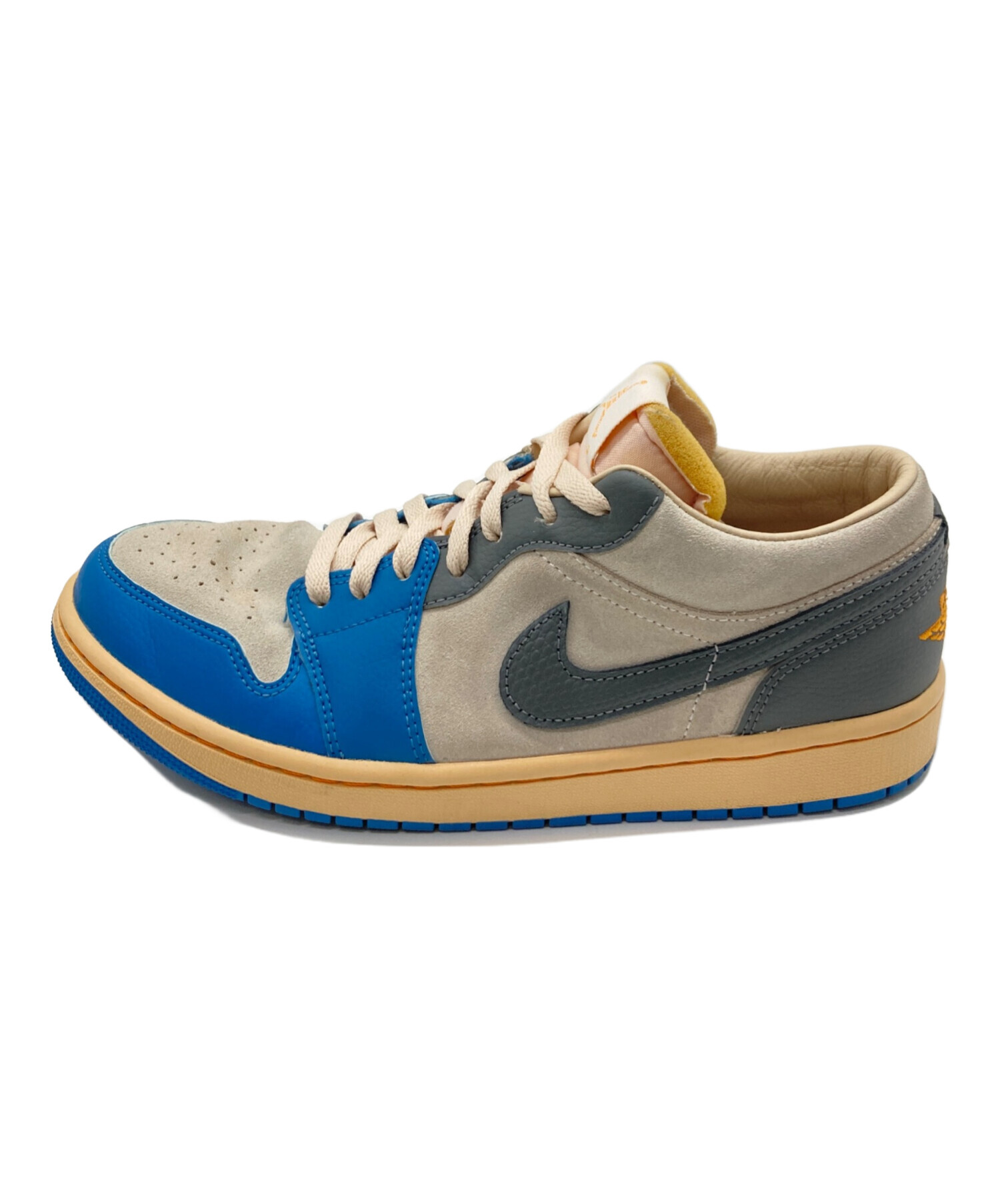 中古・古着通販】NIKE (ナイキ) AIR JORDAN 1 LOW SE グレー×ブルー 