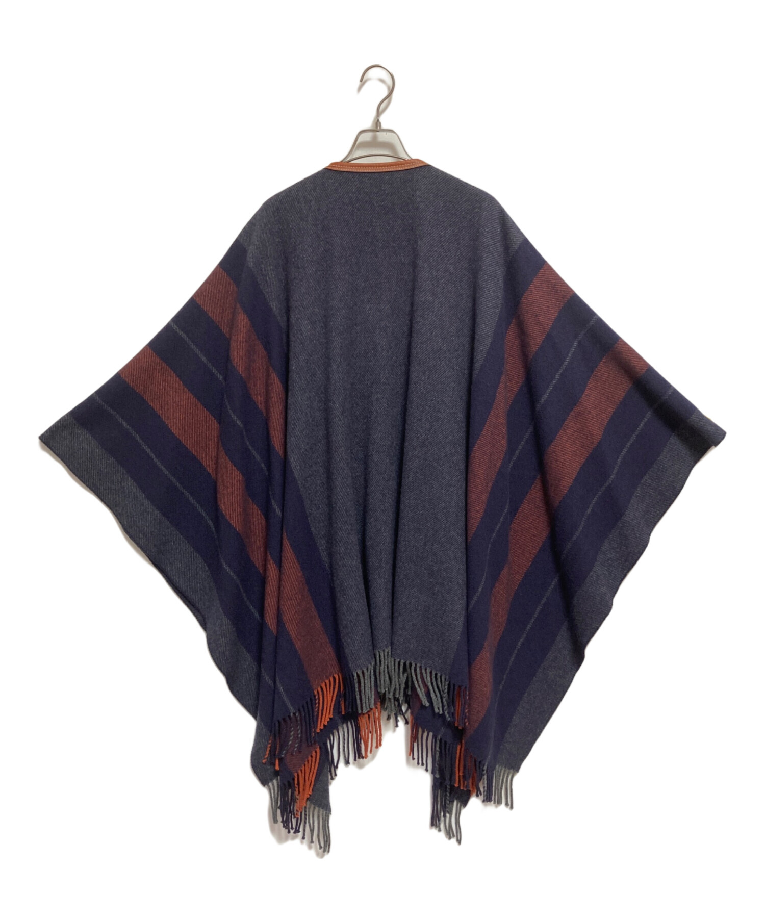 中古・古着通販】HERMES (エルメス) タッセッル付ポンチョ ネイビー