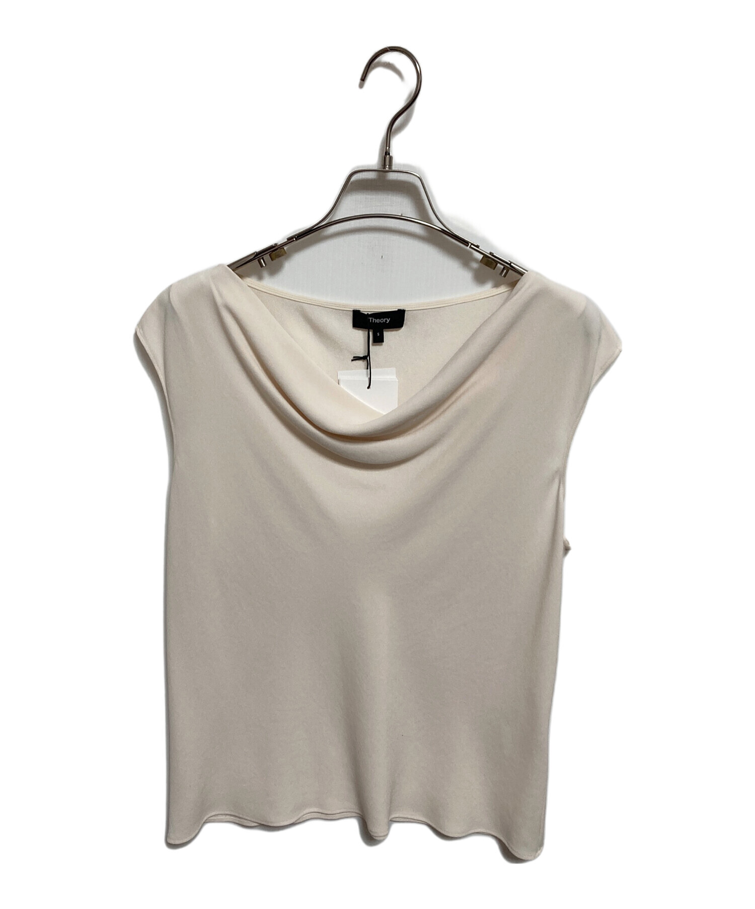 セオリー POWDER CREPE SS COWL TOP