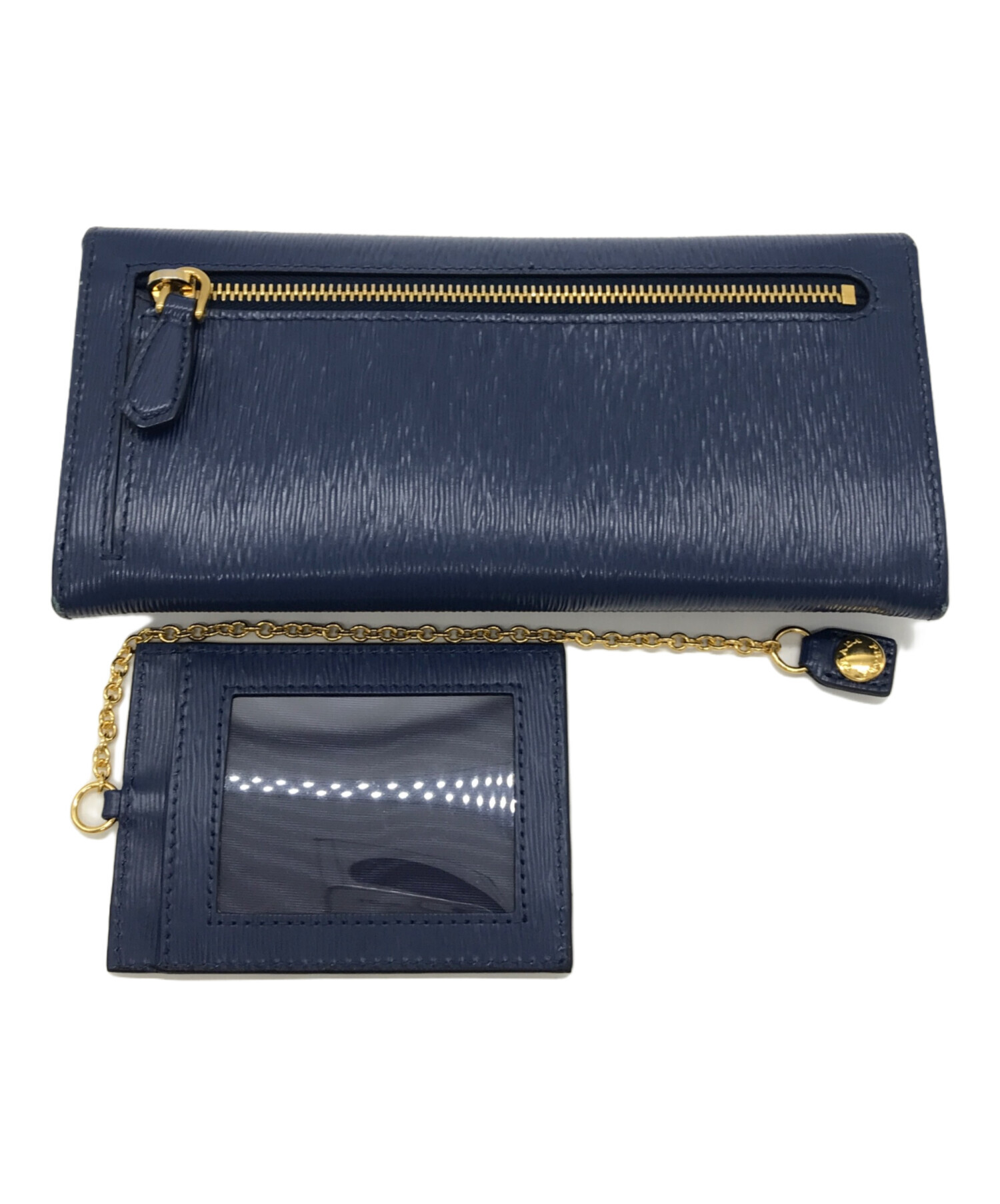 中古・古着通販】PRADA (プラダ) サフィアーノ長財布 ブルー｜ブランド 