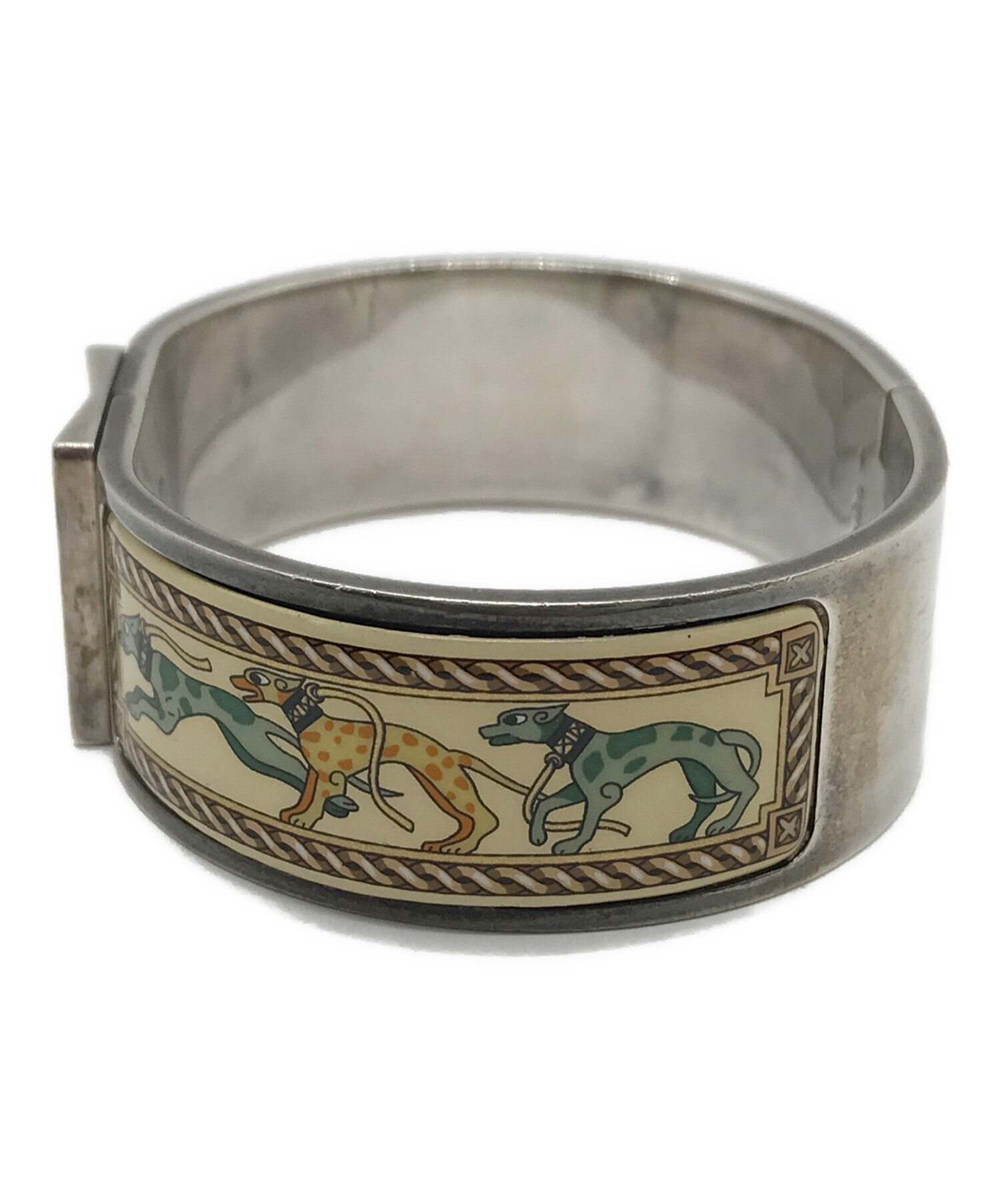3／13までお値下げ中♡美品♡エルメスブレスレット　エマイユ　XS 中古・古着通販】HERMES (エルメス) エマイユGM シルバー×ベージュ