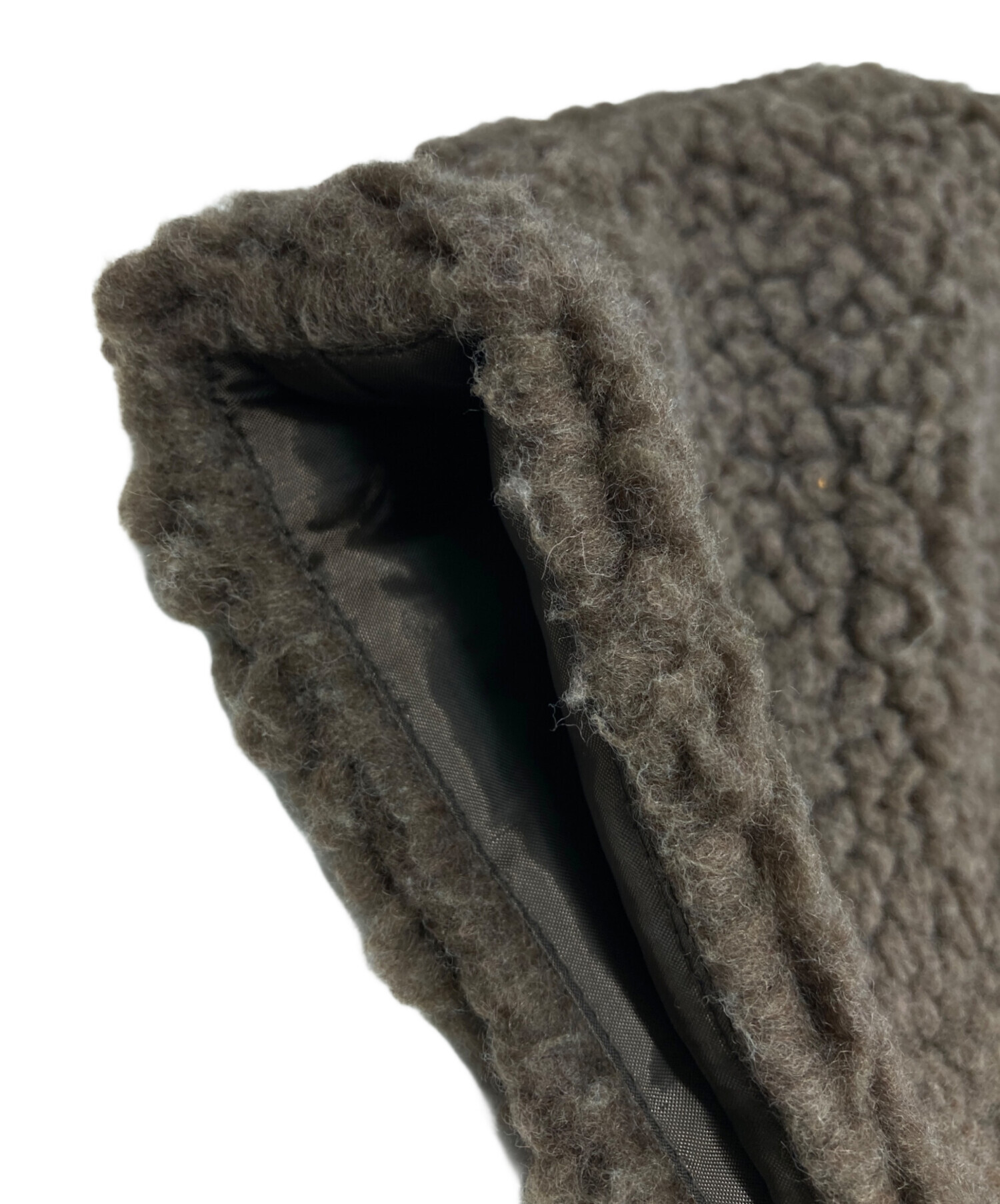 中古・古着通販】Honnete (オネット) クロップドボアベスト ブラウン