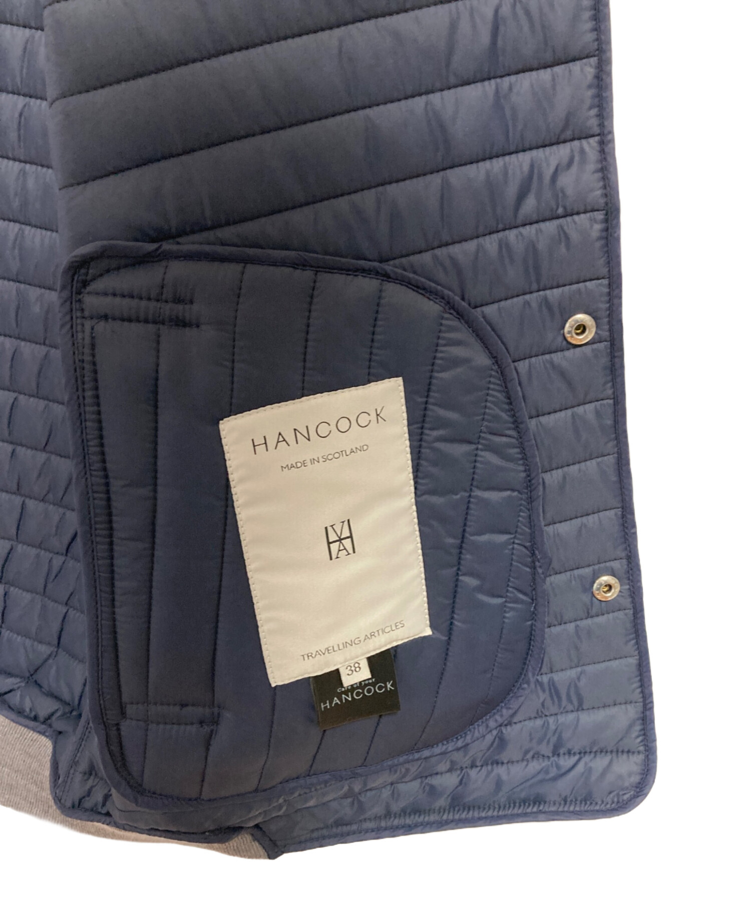 中古・古着通販】HANCOCK (ハンコック) キルティングベスト ブルー 