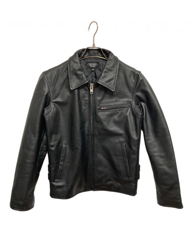美品 LLサイズ✨ホーンワークス 黒 バッファローレザーライダース　パンチング 中古・古着通販】HORN WORKS (ホーンワークス) バッファローレザー