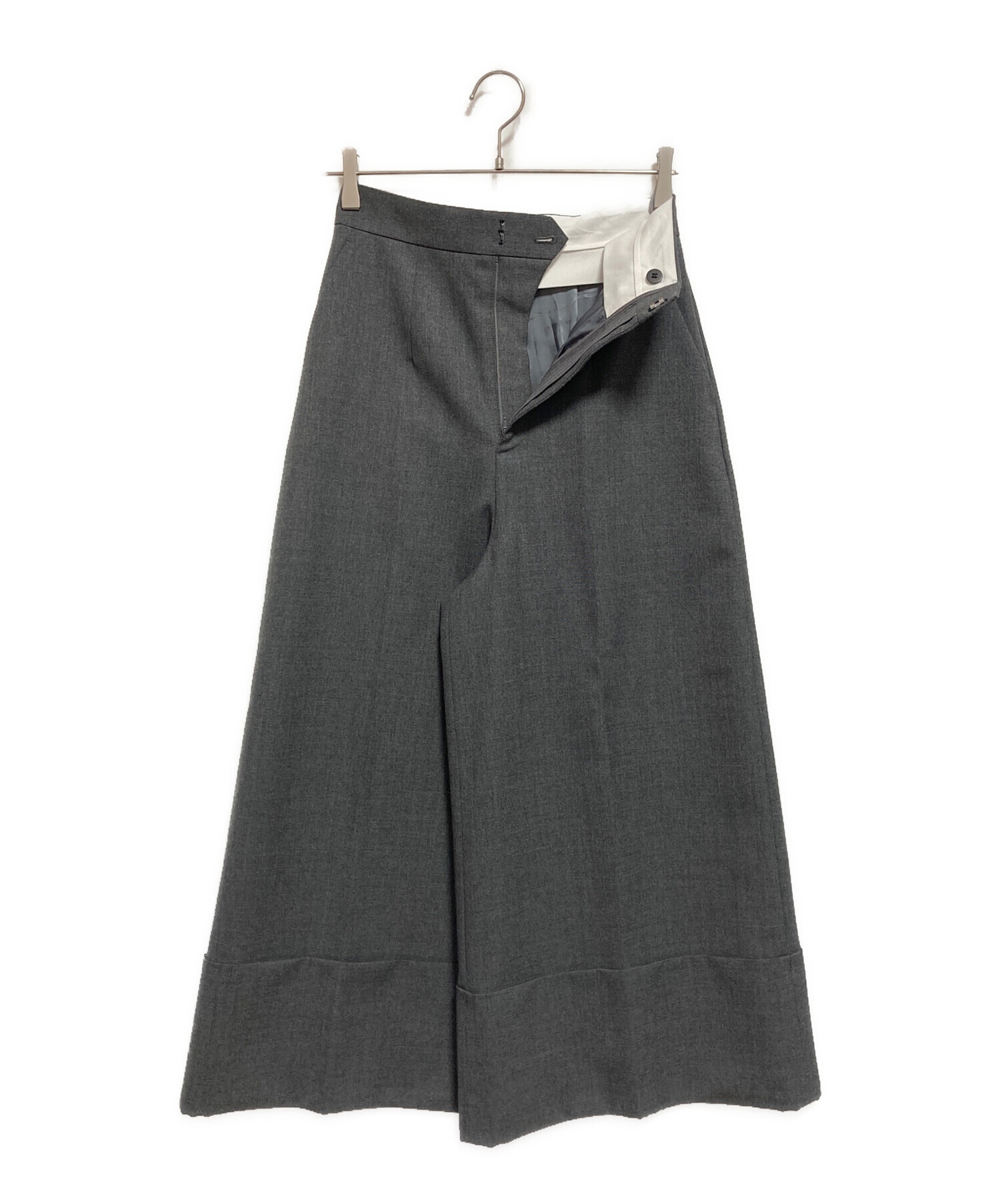 中古・古着通販】ENFOLD (エンフォルド) ワイドパンツ グレー サイズ