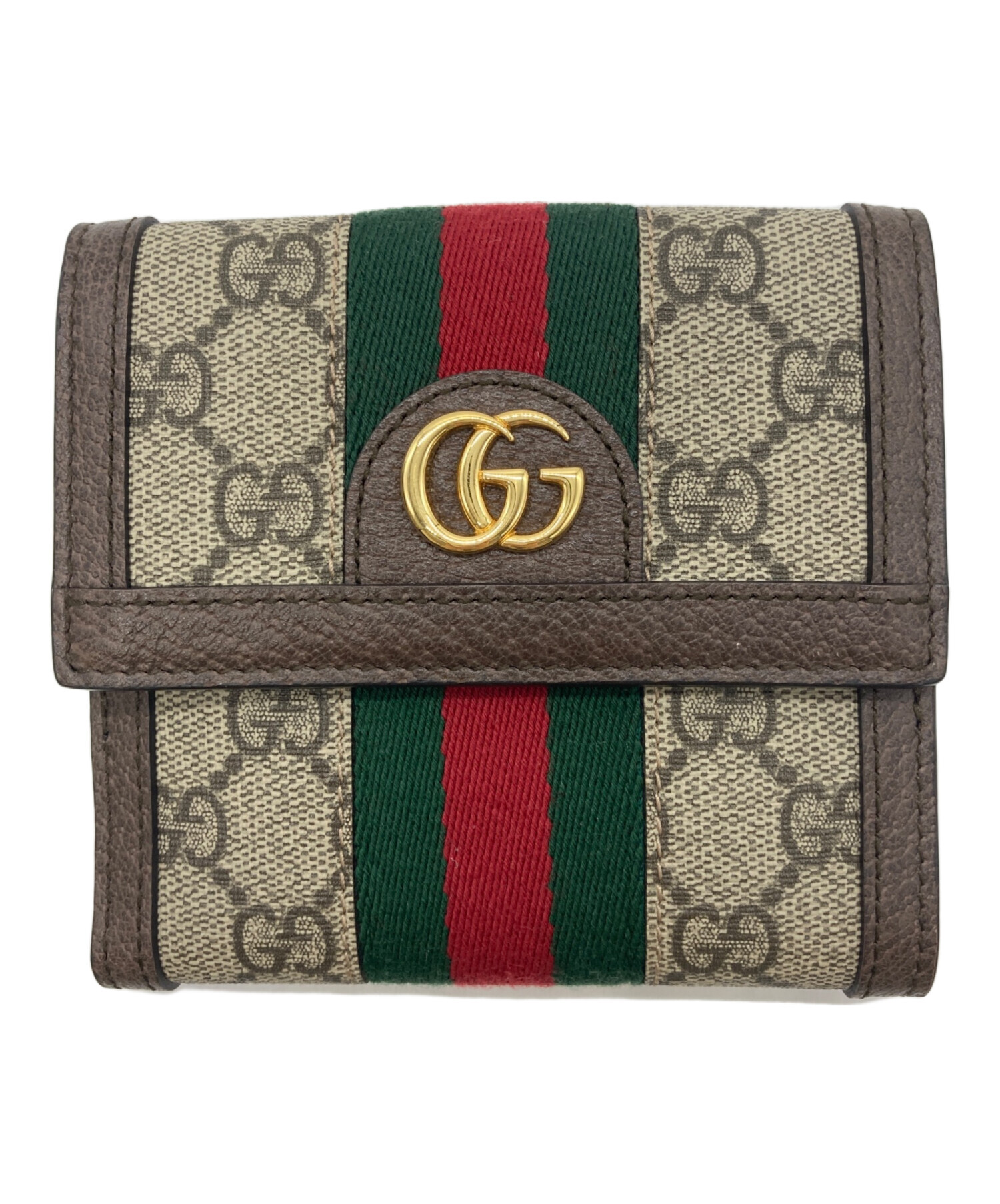 中古・古着通販】GUCCI (グッチ) GG フレンチフラップウォレット