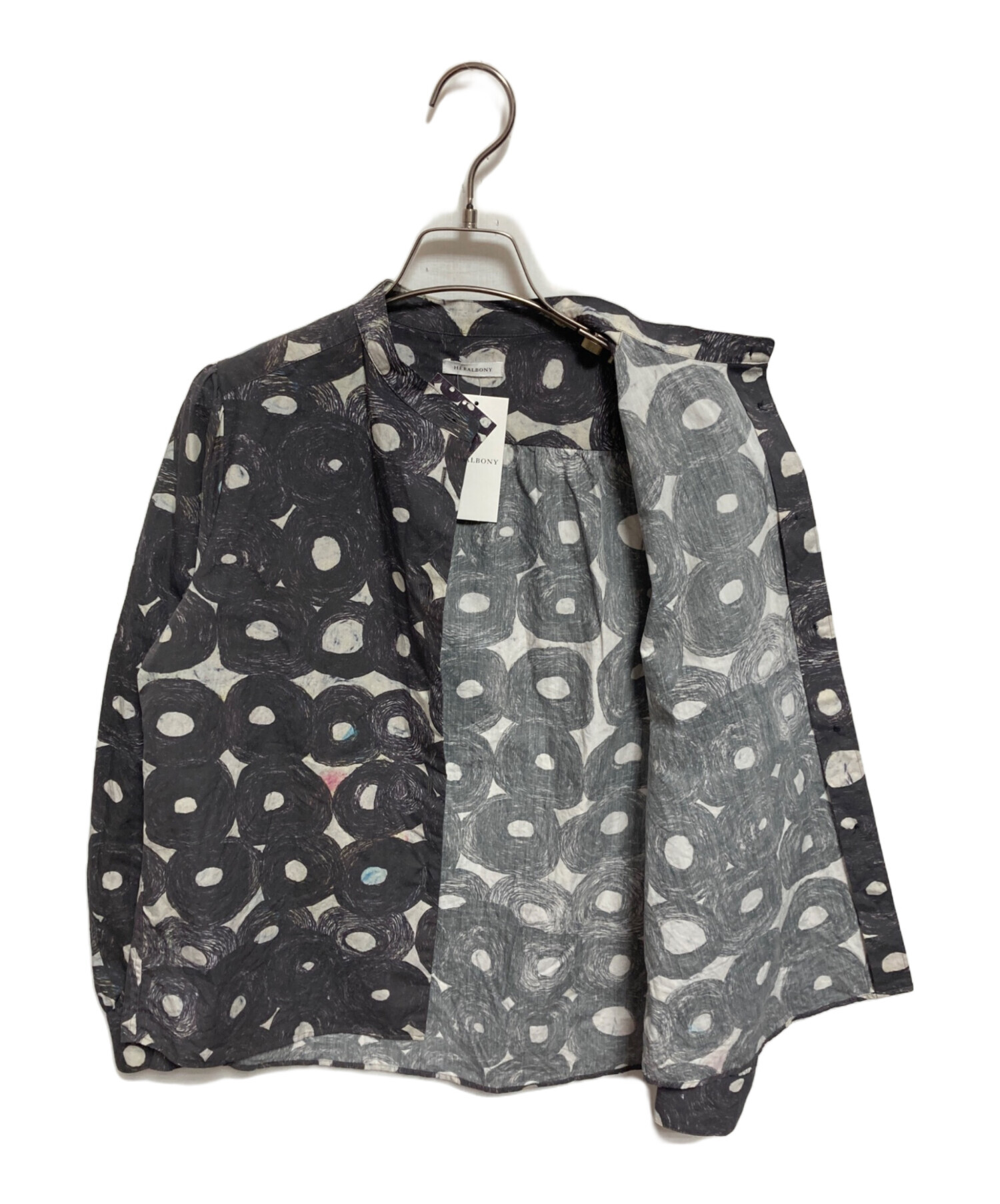 中古・古着通販】HERALBONY (ヘラルボニー) 総柄シャツ グレー サイズ