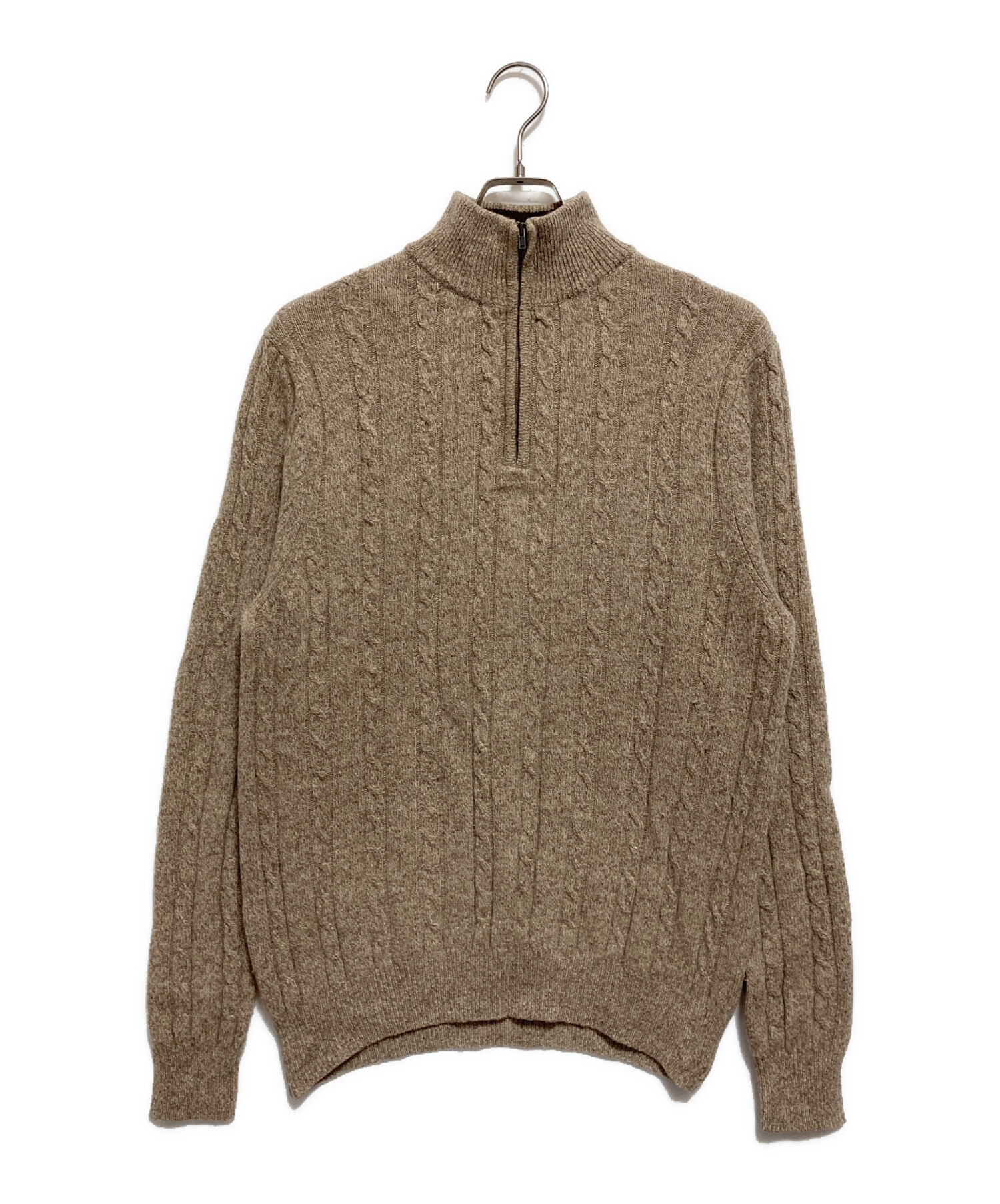 Brooks Brothers ハーフジップ ニット L ネイビー スーピマコットン