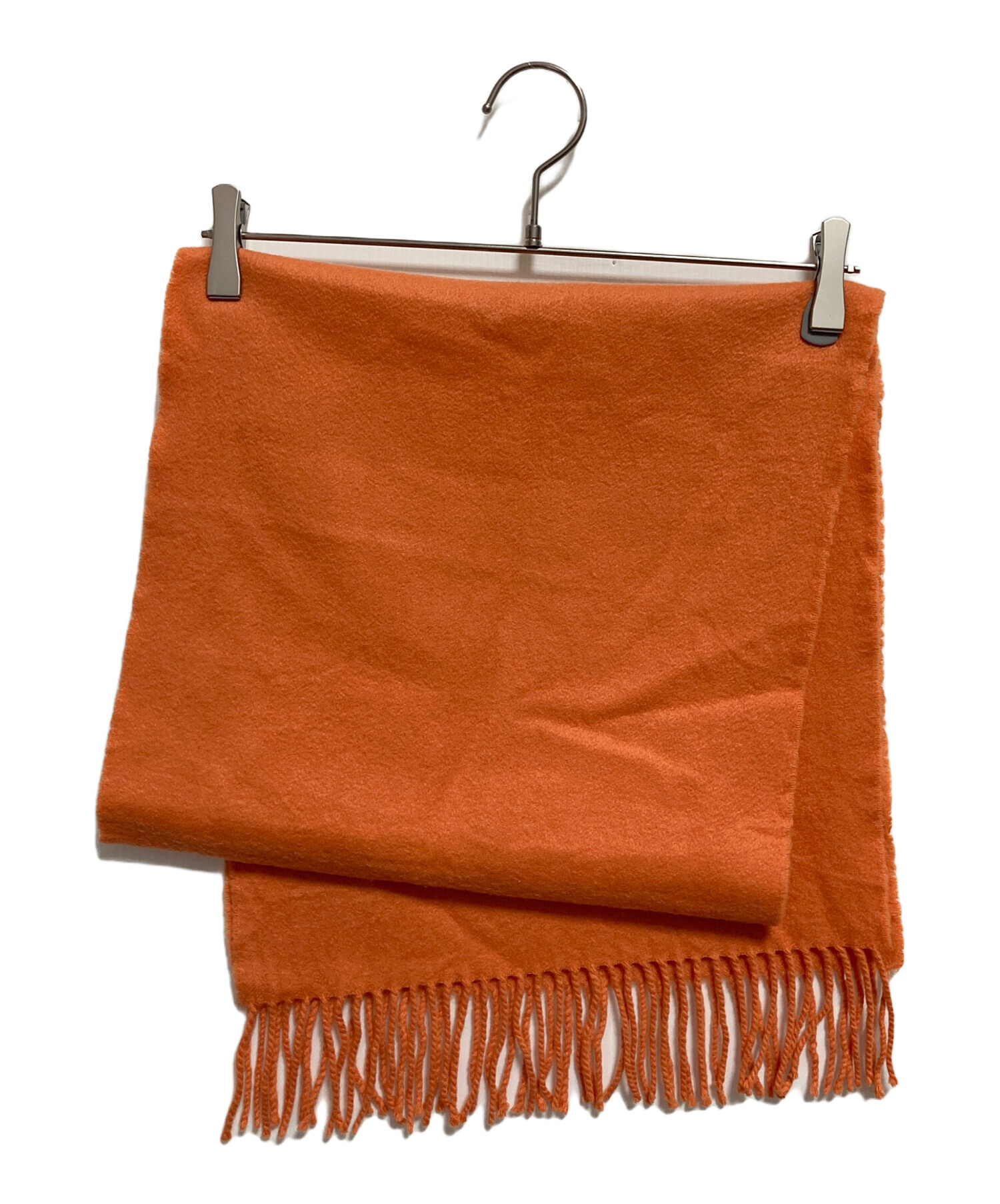 中古・古着通販】HERMES (エルメス) カシミヤマフラー オレンジ 