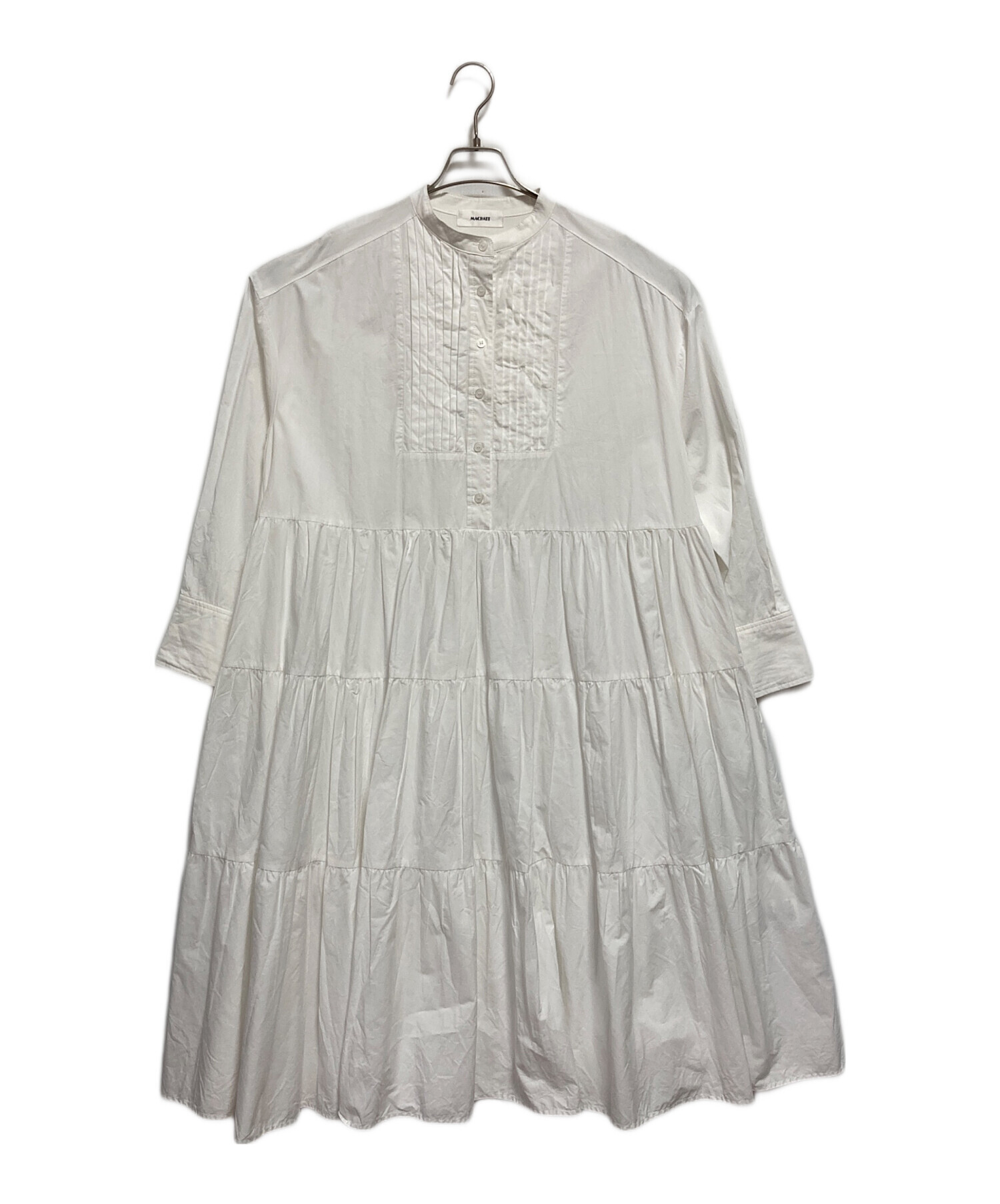 マチャット machatt プリーツシャツドレス シャツワンピース 白 新品