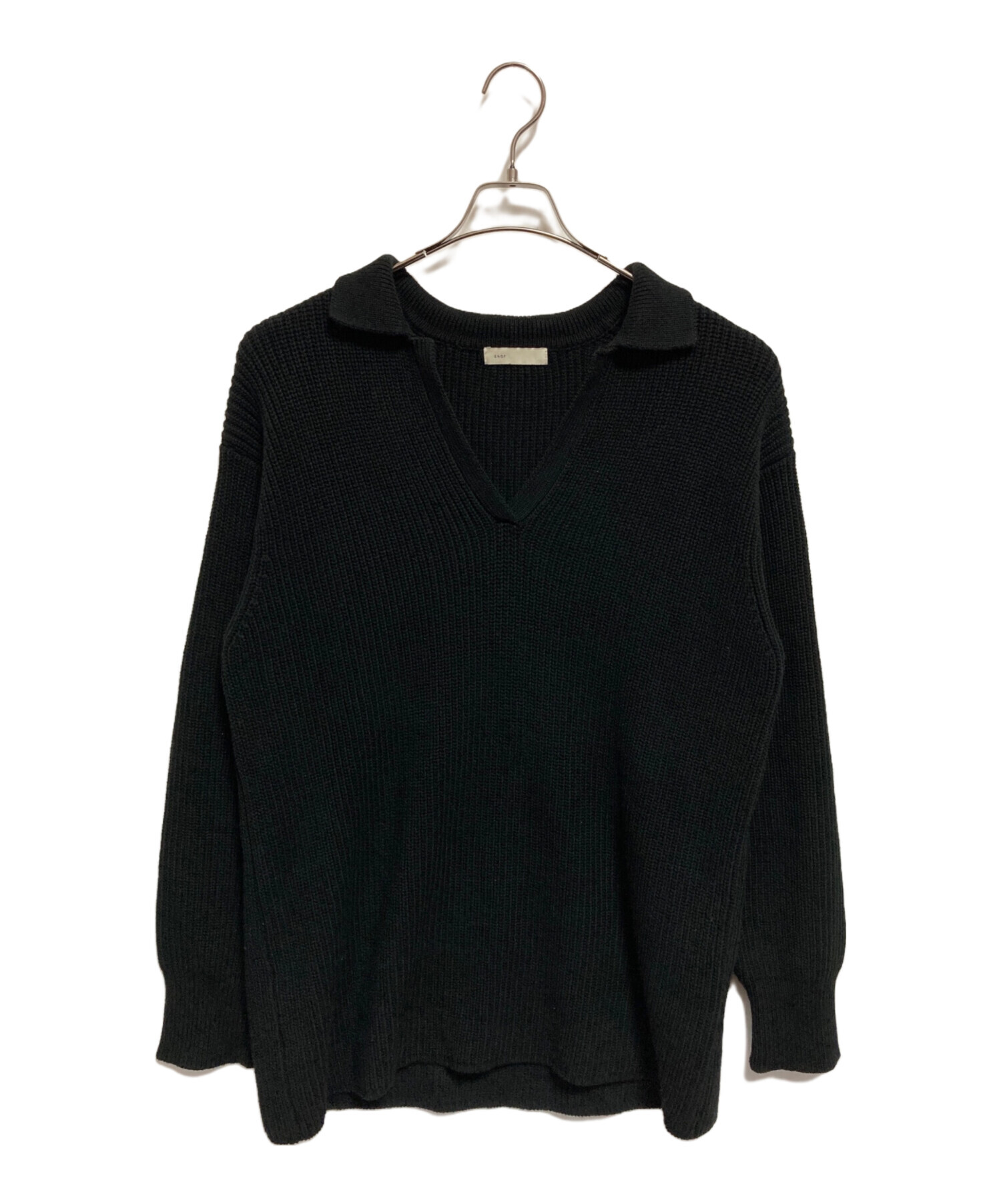 中古・古着通販】ENOF (イナフ) cropped knit ブラック サイズ:FREE