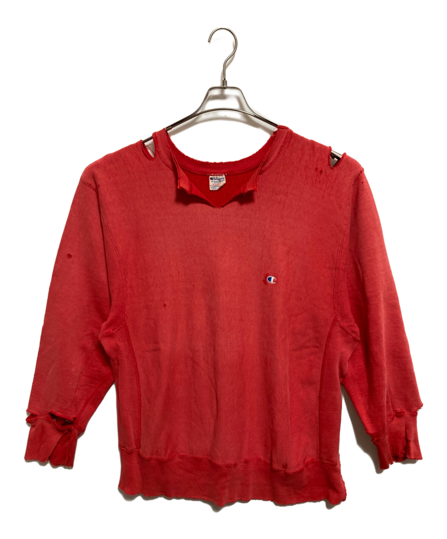 チャンピオンリバースウィーブスウェット/赤/XL/トリコ刺繍