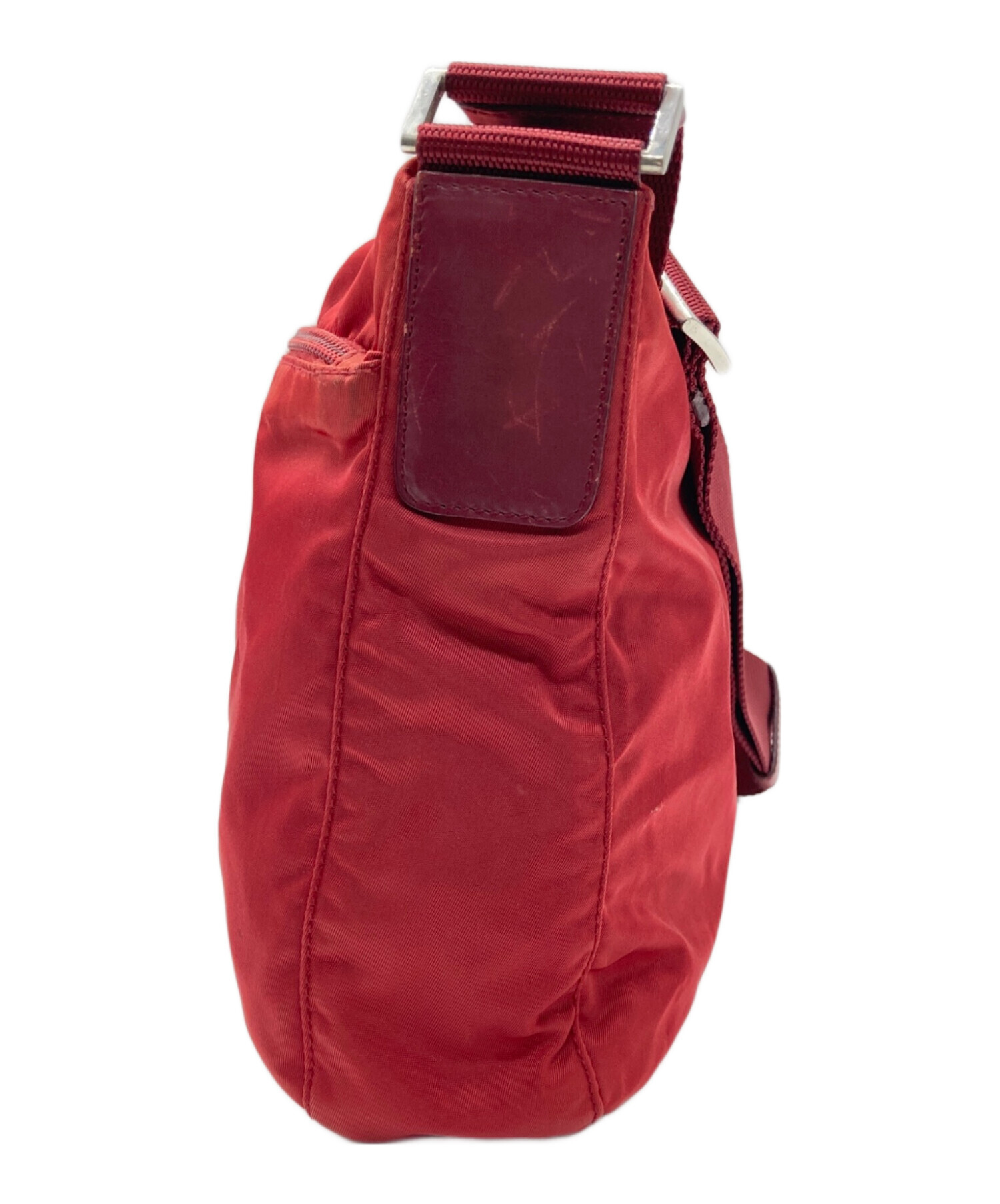 中古・古着通販】PRADA (プラダ) ナイロンショルダーバッグ レッド
