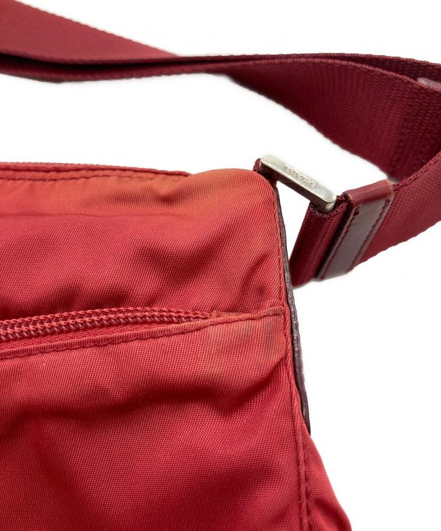 中古・古着通販】PRADA (プラダ) ナイロンショルダーバッグ レッド