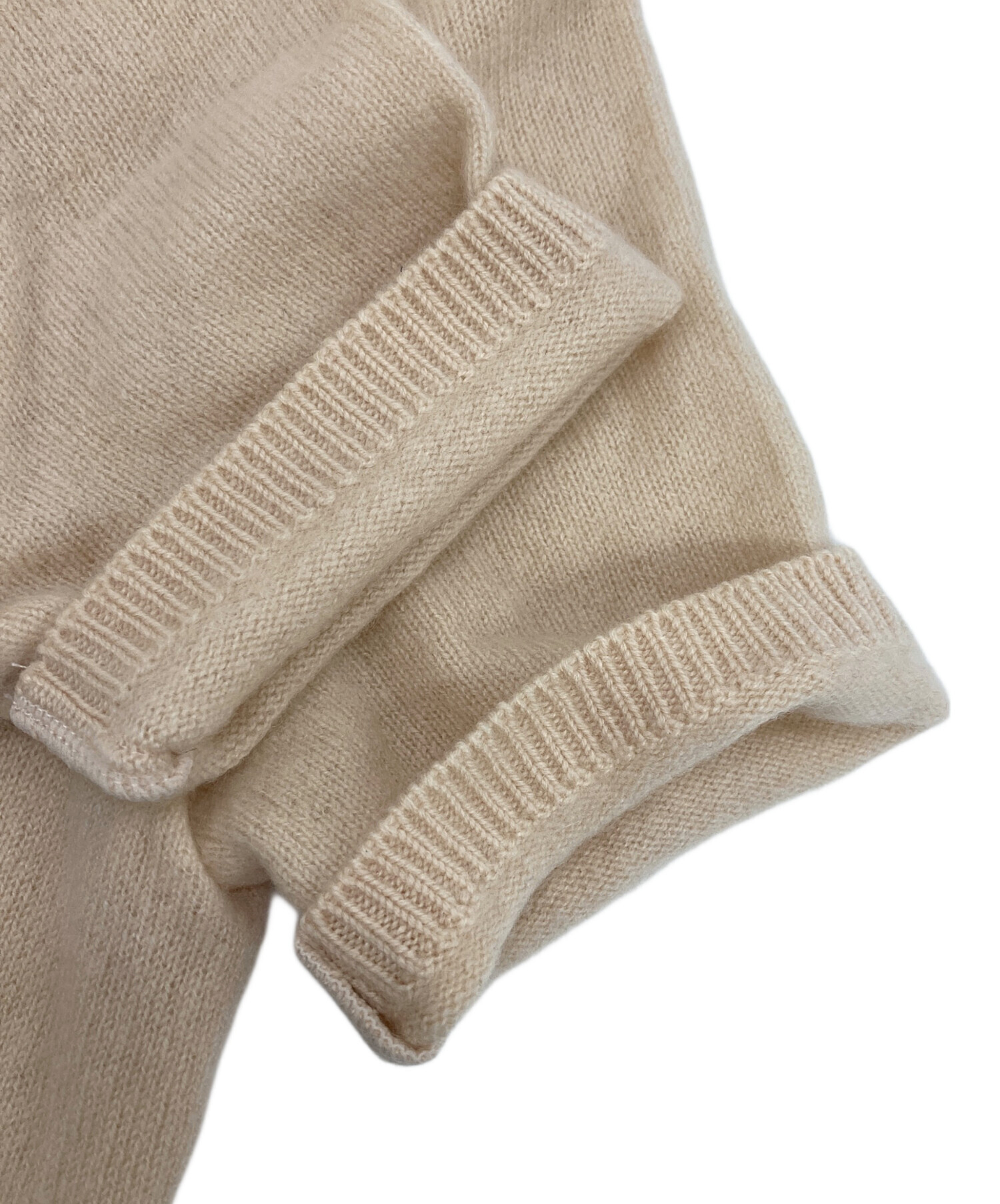 中古・古着通販】FOXEY (フォクシー) カシミヤニットシャツ ベージュ