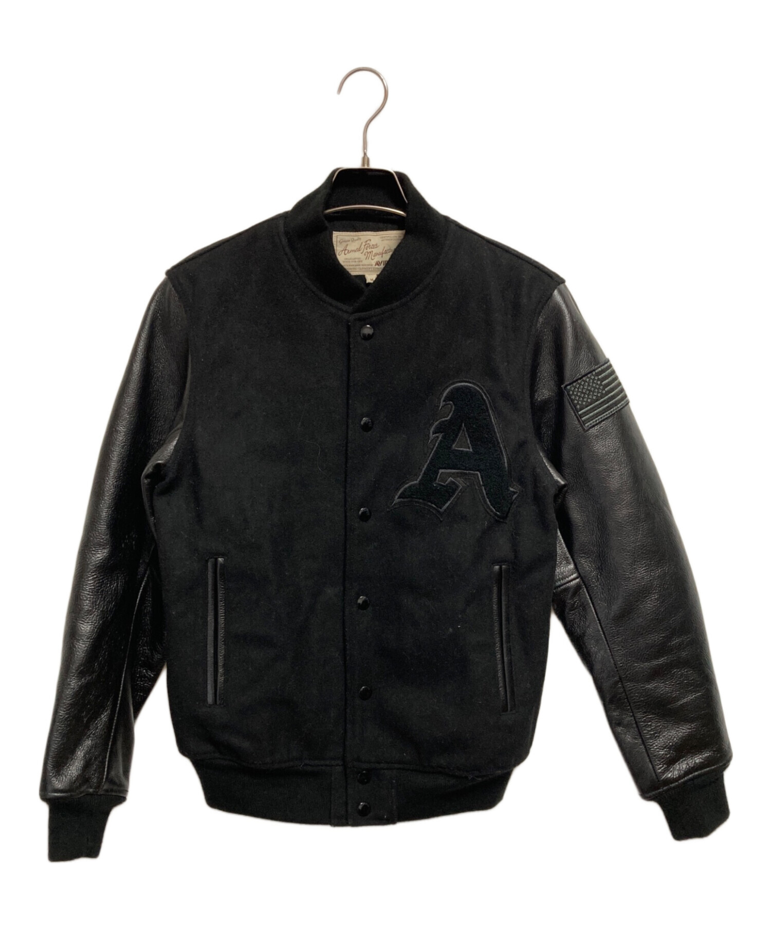 中古・古着通販】AVIREX (アヴィレックス) スタジャン ブラック サイズ
