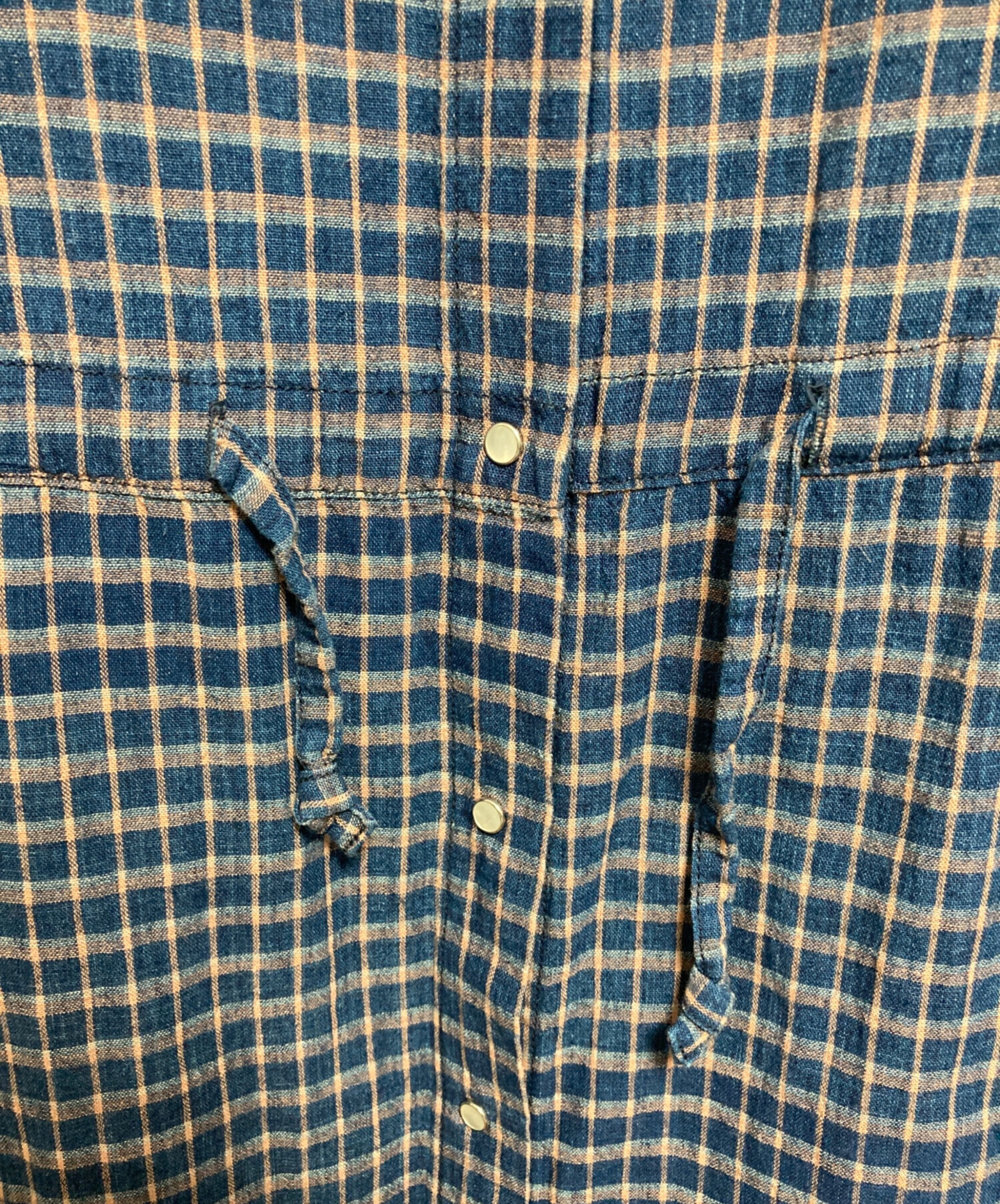 中古・古着通販】orSlow (オアスロウ) チェック スナップボタン