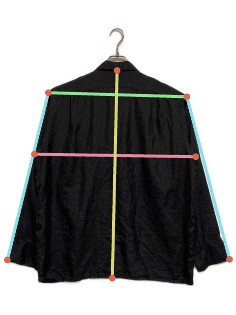 中古・古着通販】COMOLI (コモリ) シルクパイピングシャツ ネイビー