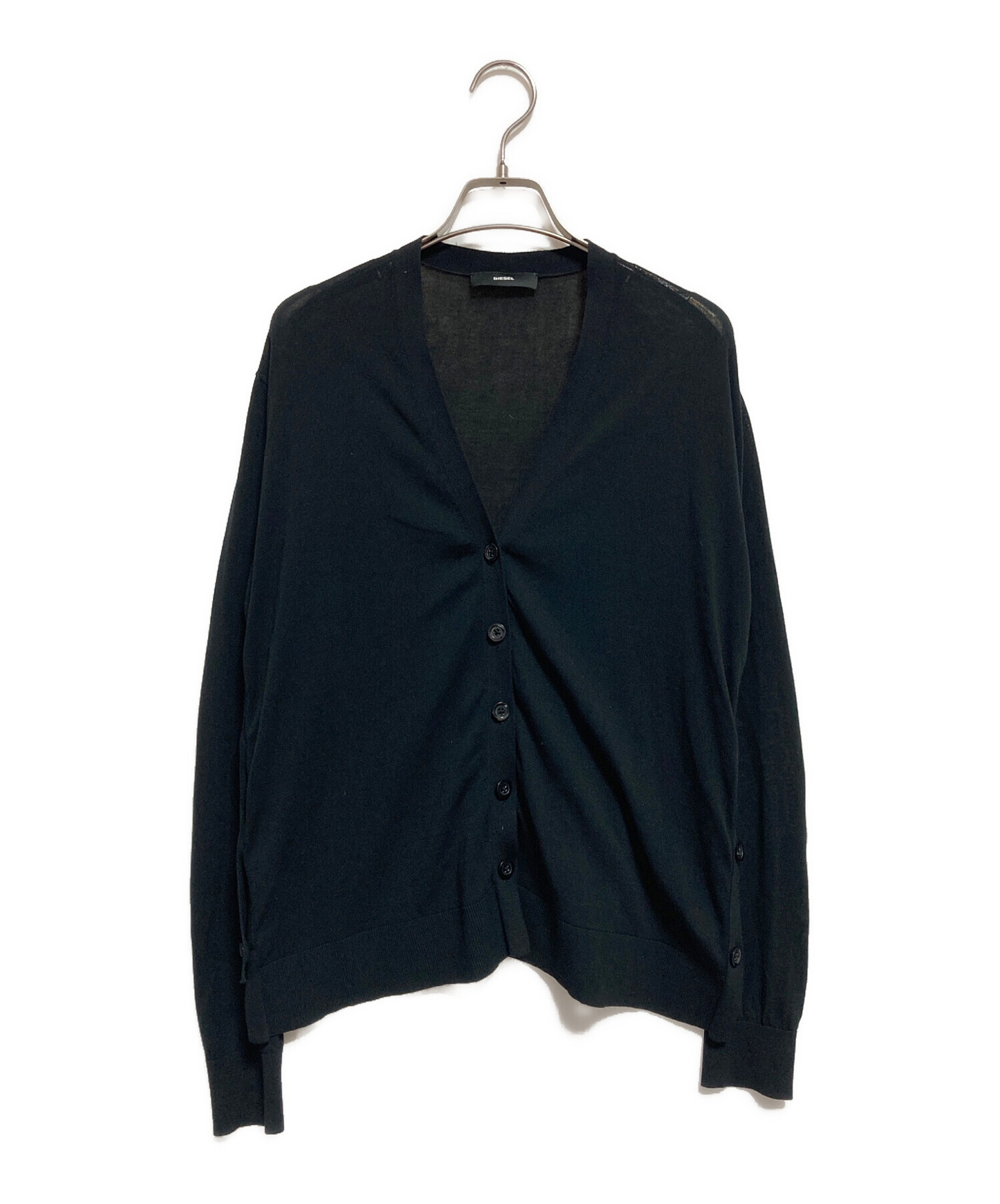 中古・古着通販】DIESEL (ディーゼル) カーディガン ブラック サイズ